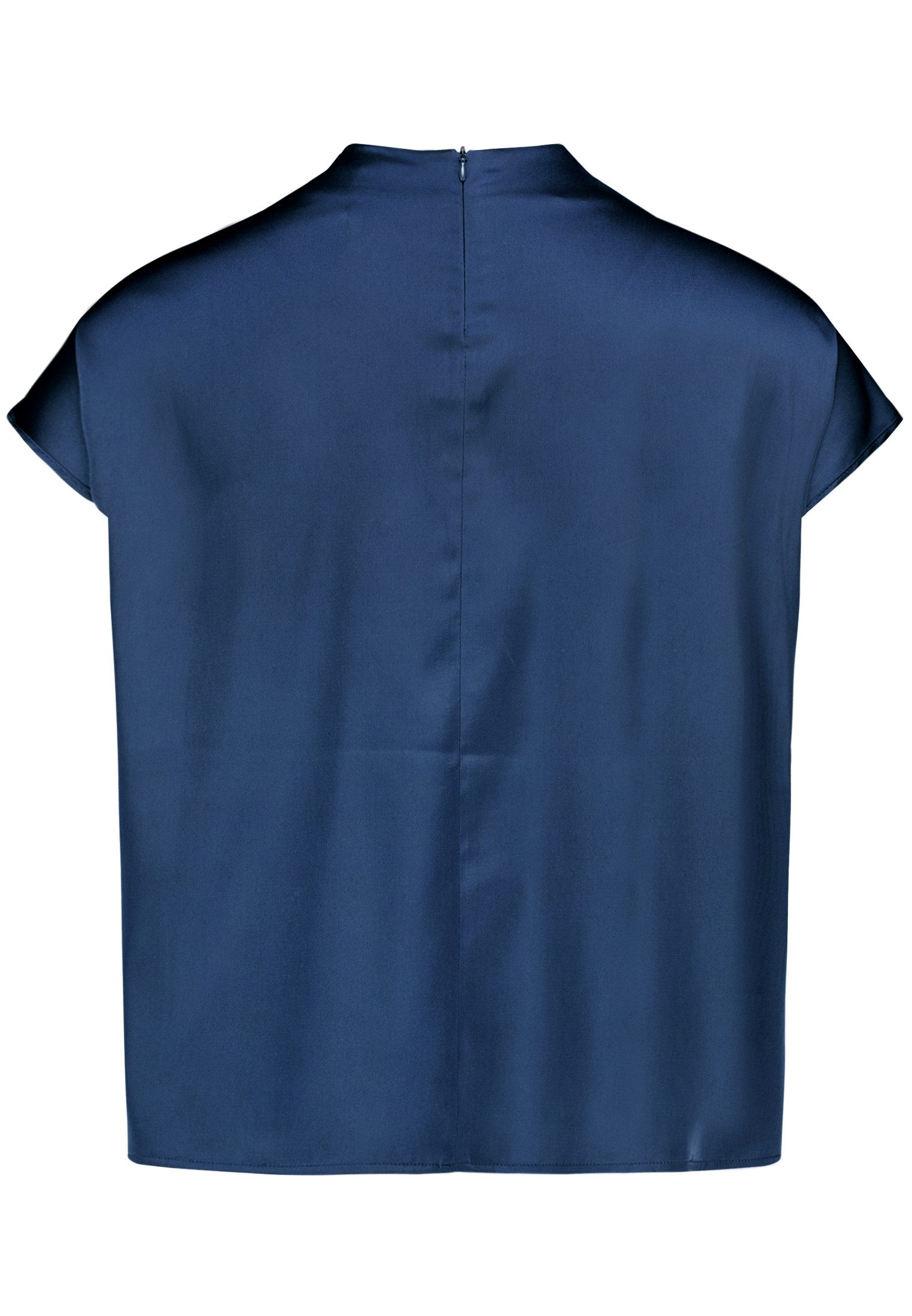 Zero Satinbluse Damen mit Kragen