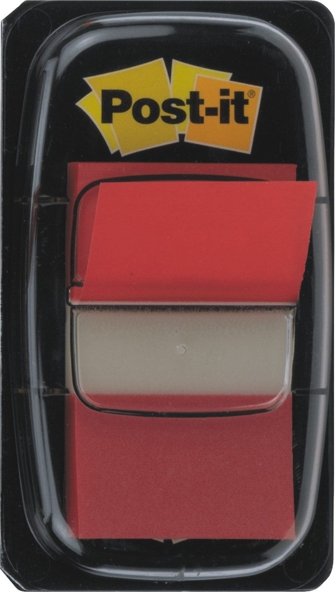 Post-it Notes Haftnotizblock Index Standard 25,4x43,2mm rot VE=50 Streifen