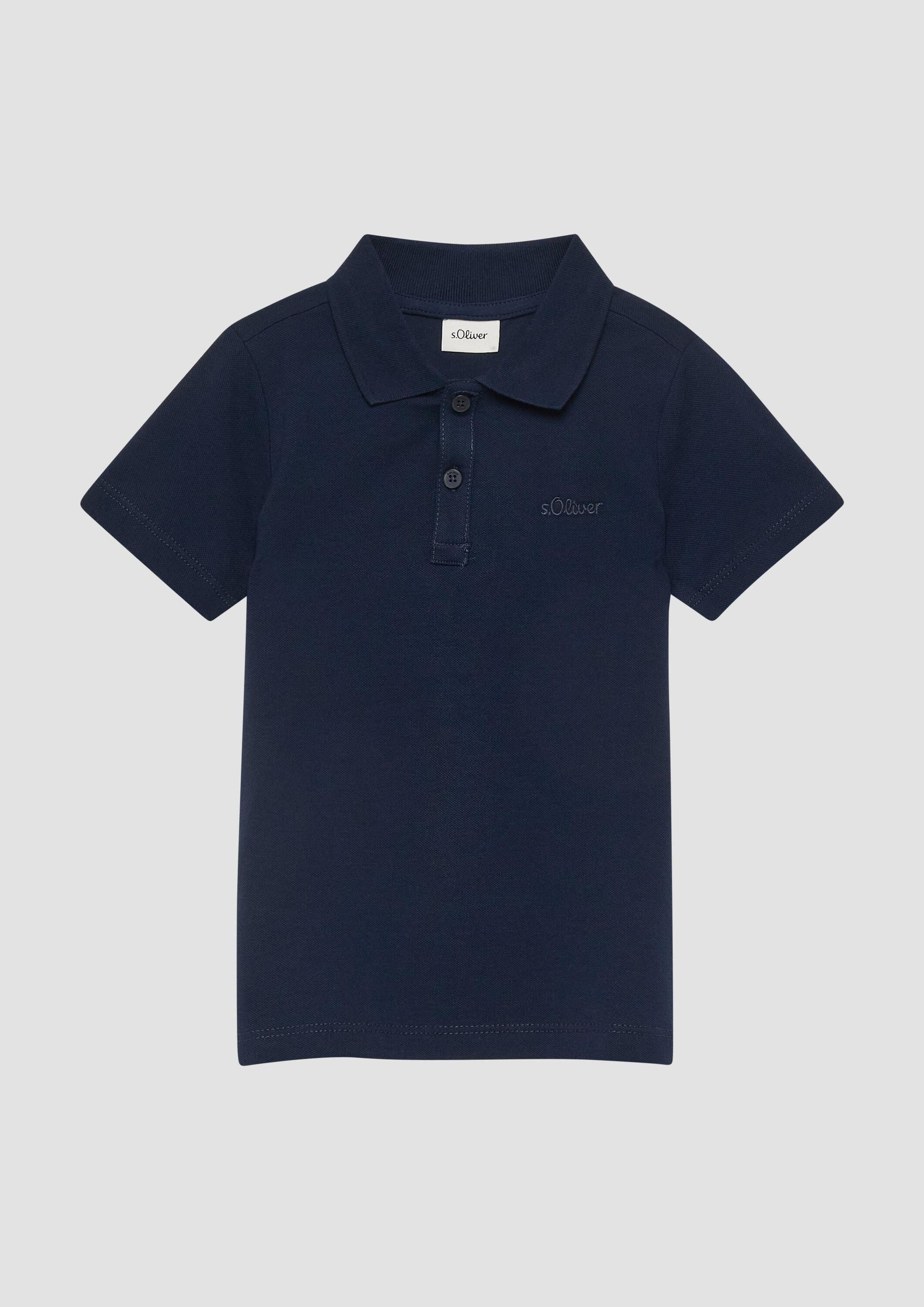 s.Oliver Kurzarmshirt Polo-Shirt Poloshirt aus Baumwoll-Piqué