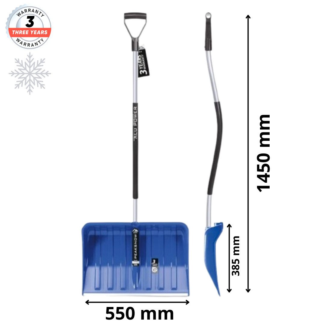 nm_trade Schneeräumer Schneeräumer Schneeschieber Schneeschaufel Aluminiumkante Stark