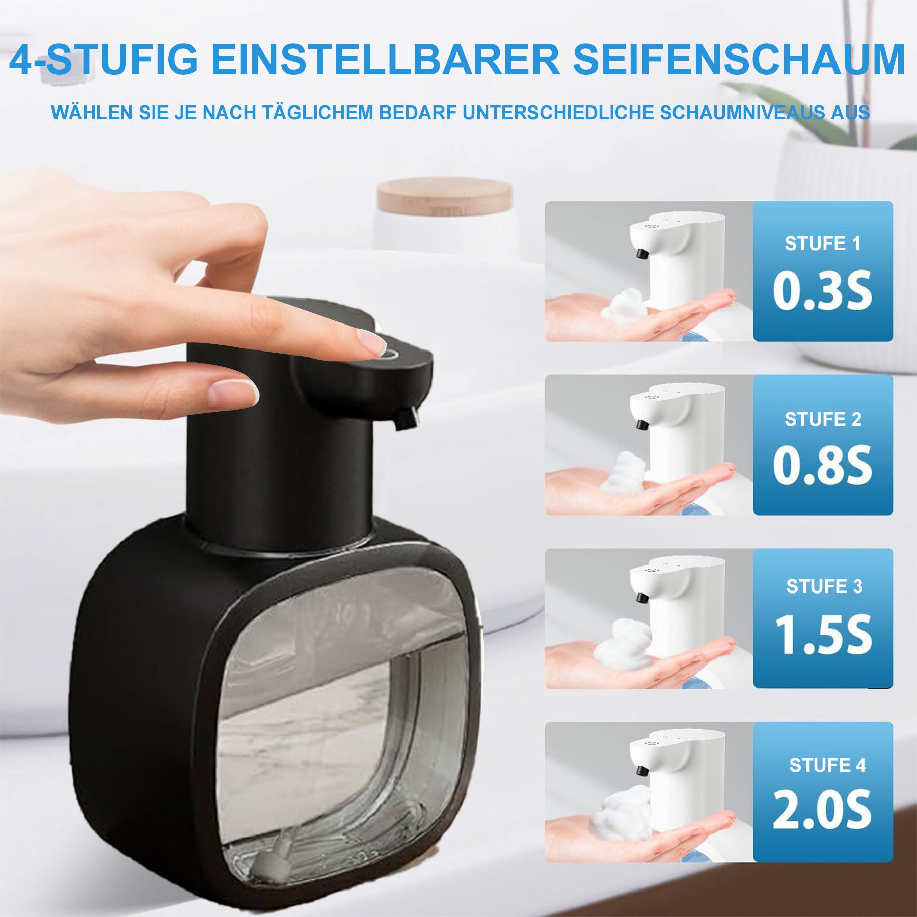Senmudi Seifenspender Seifenspender Automatisch,500ml Seifenspender Wandbef günstig online kaufen