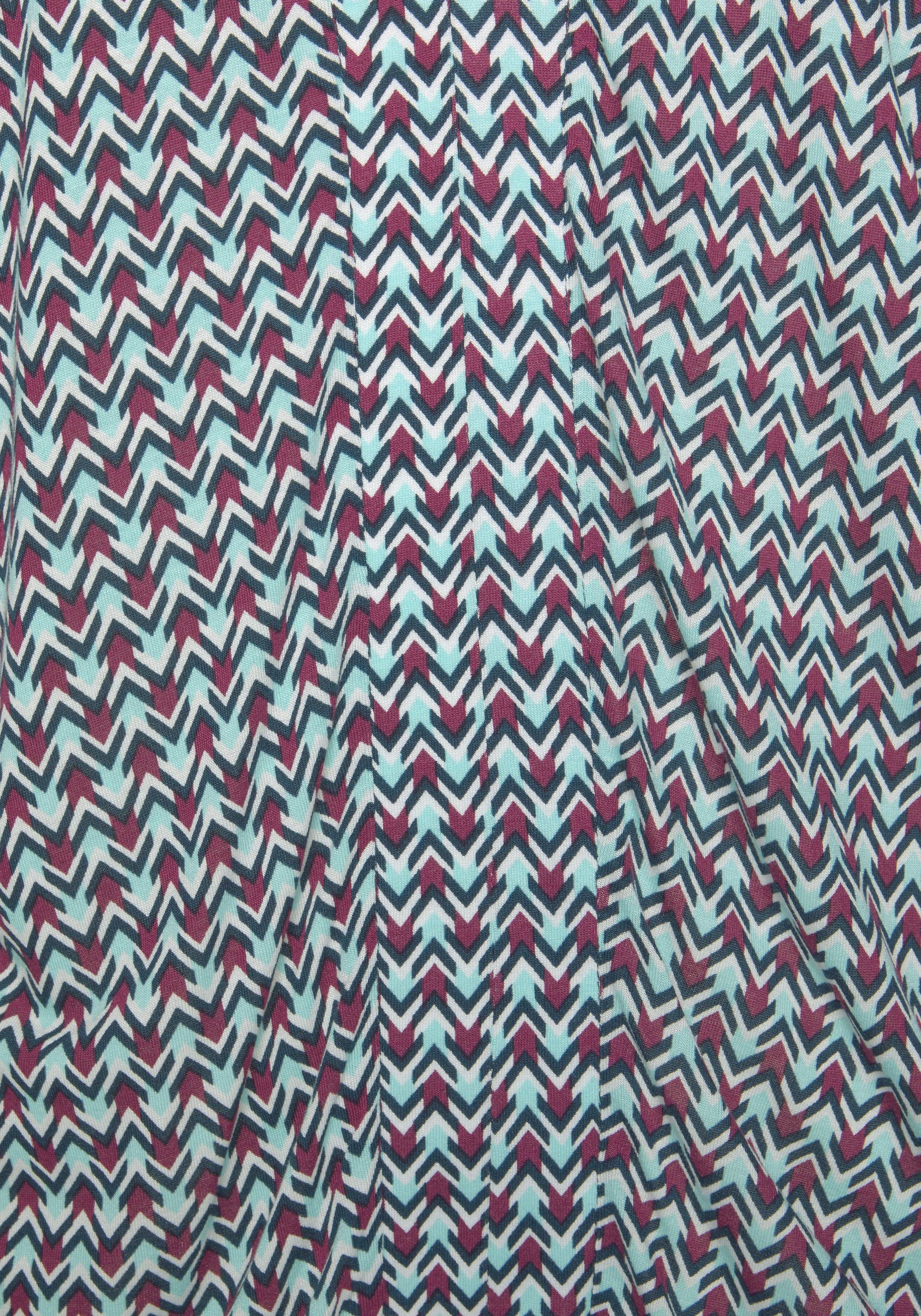 Buffalo 3/4-Arm-Shirt mit V-Ausschnitt und lockere Passform, casual-lässig