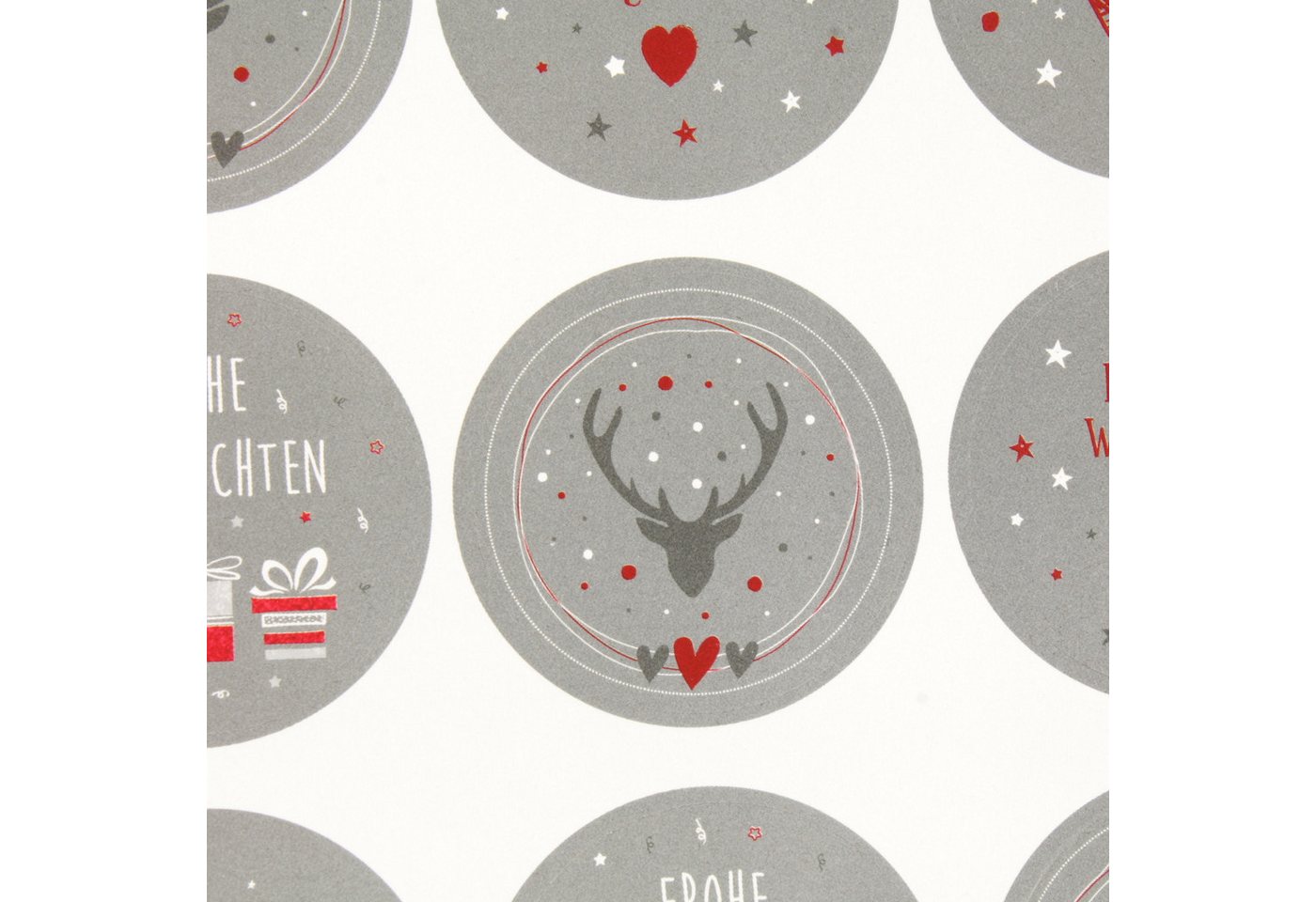 Thumbnail - Macosa Home Sticker 48 Stk.. Weihnachtliche Geschenkaufkleber rund 4,5 cm Papier Silber, (Geschenketiketten 48-tlg), Dek...