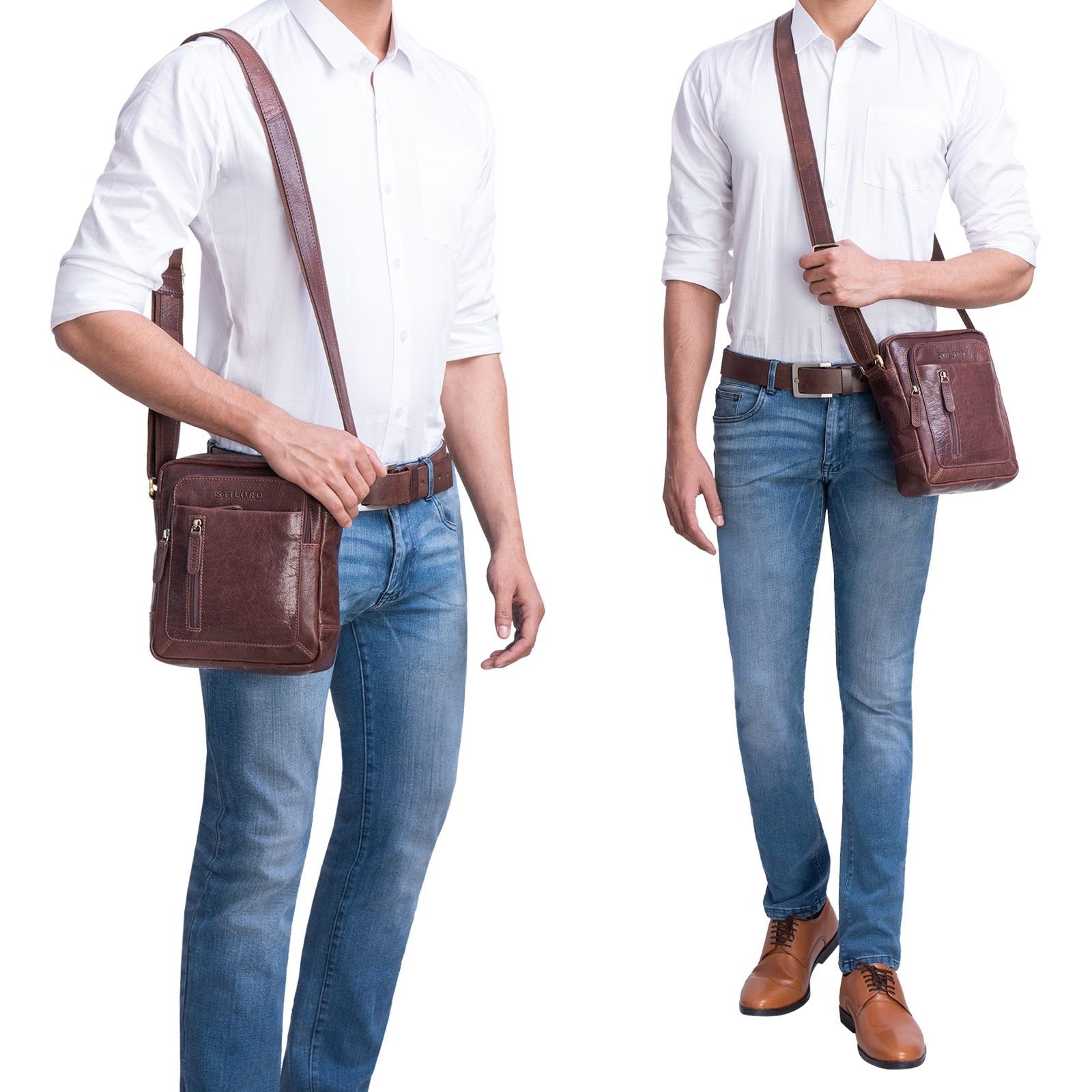 STILORD Schultertasche "Jamie" Herren Ledertasche Umhängetasche klein günstig online kaufen