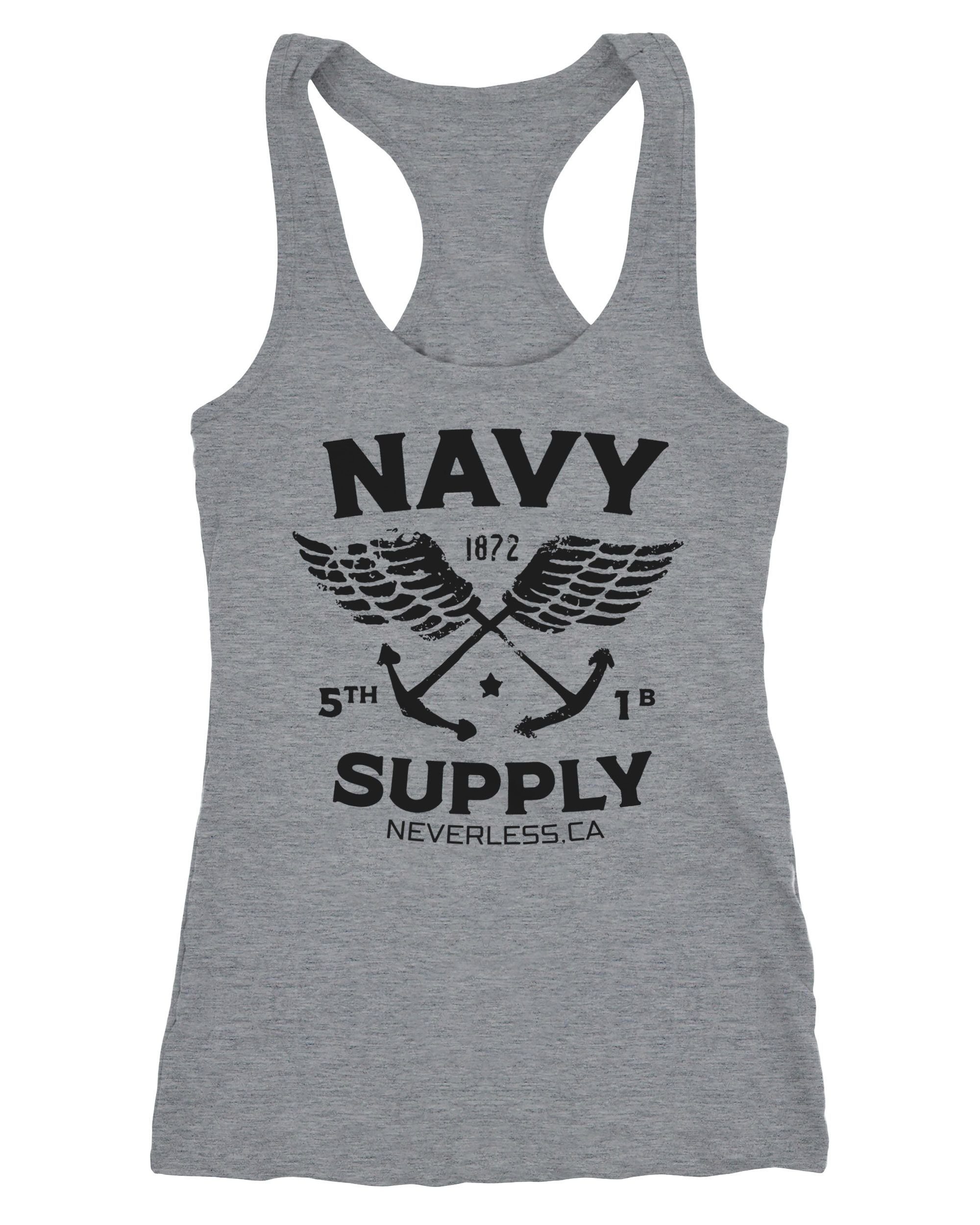 Tanktop Damen Tank-Top Nautical Maritim mit Flügeln Navy Supply Racerback Neverless®