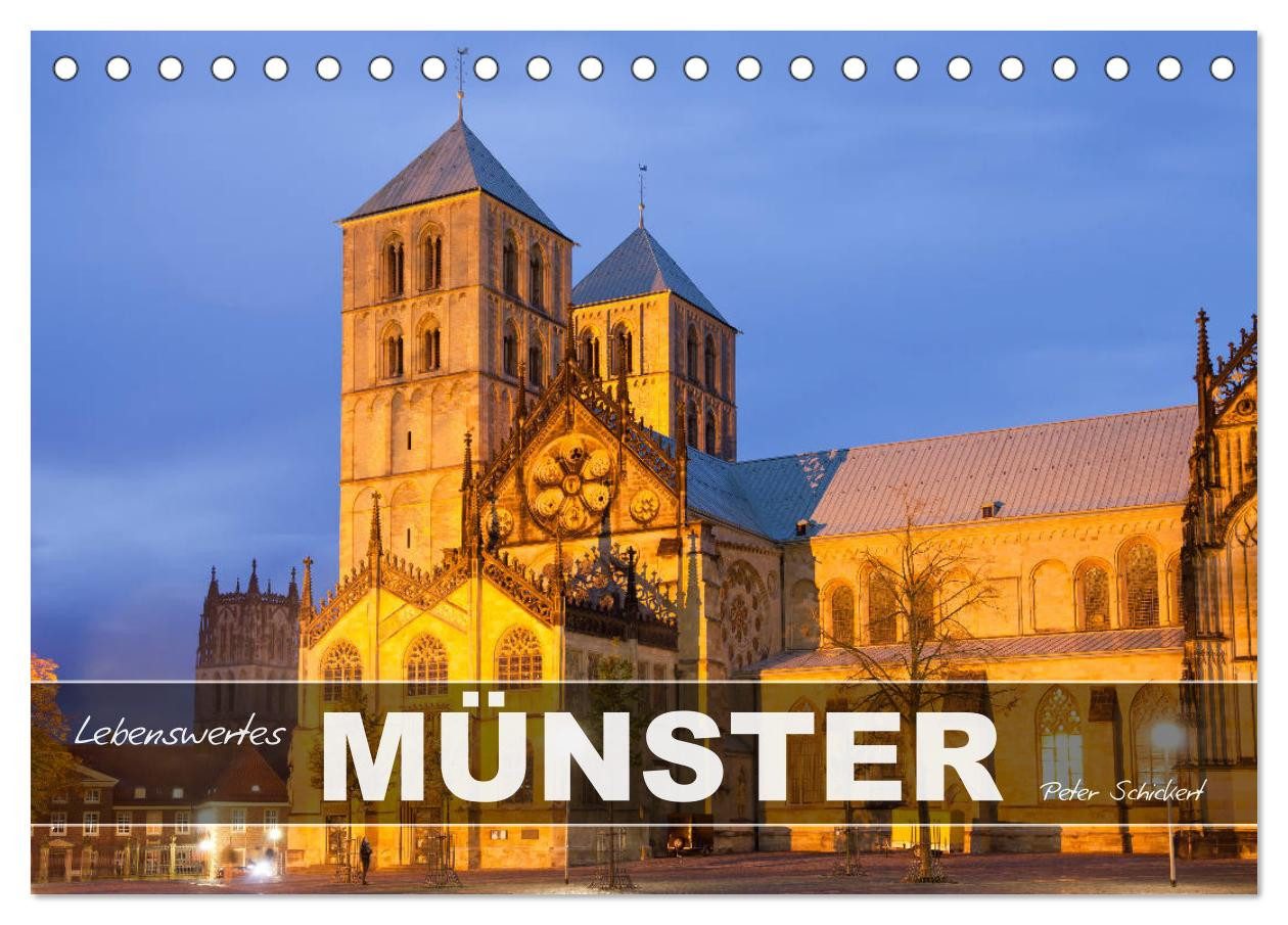 CALVENDO Wandkalender Lebenswertes Münster (Tischkalender 2027 DIN A5 quer), CALVENDO Monats