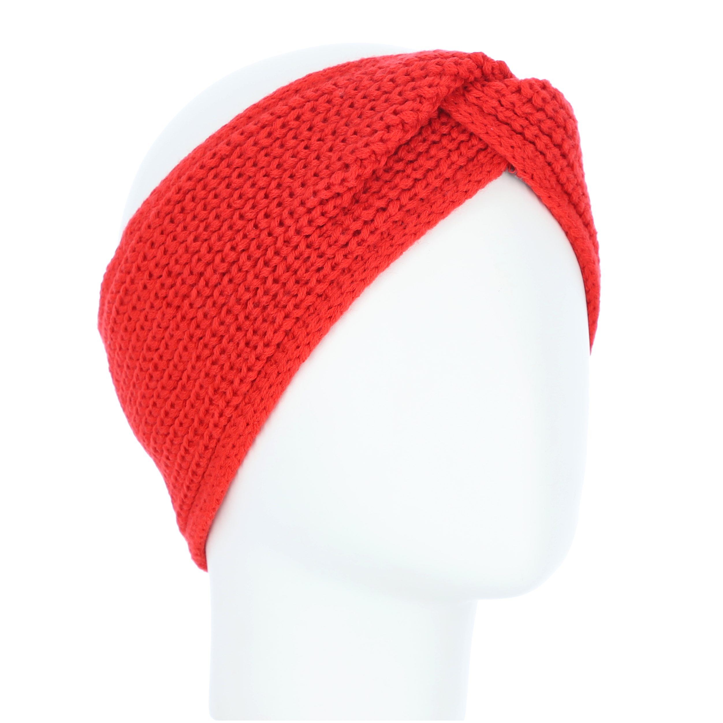 halsüberkopf Accessoires Stirnband Strickstirnband gekreuzt mit Rippe und Fleece