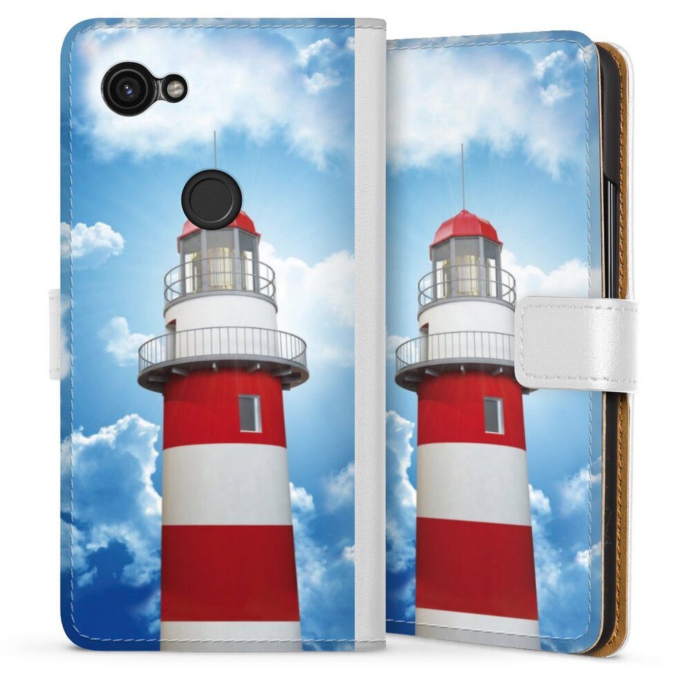 DeinDesign Handyhülle Leuchtturm Wolke Himmel Leuchtturm, Google Pixel 3a Hülle Handy Flip Case Wallet Cover Handytasche Leder