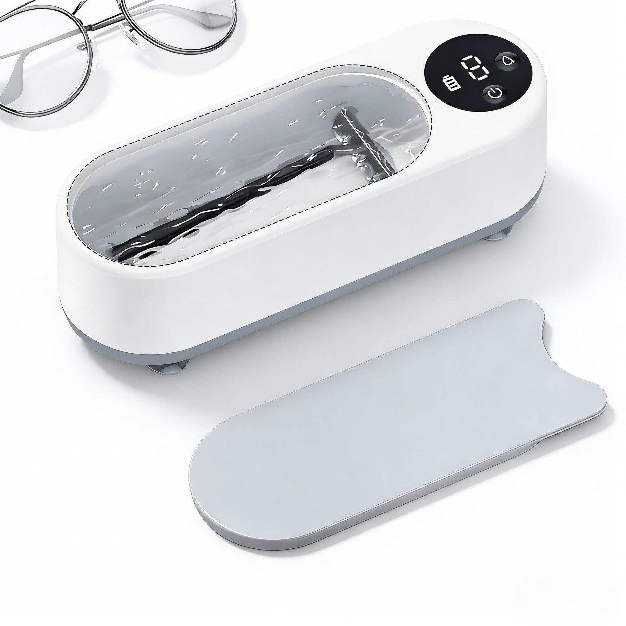 ibettertec Ultraschallreiniger Automatisch Ultraschall Reinigungsgerät Ultraschallreiniger 45kHz, Ultraschallreinigungsgerät für Brillen Ringe Schmuck Münzen