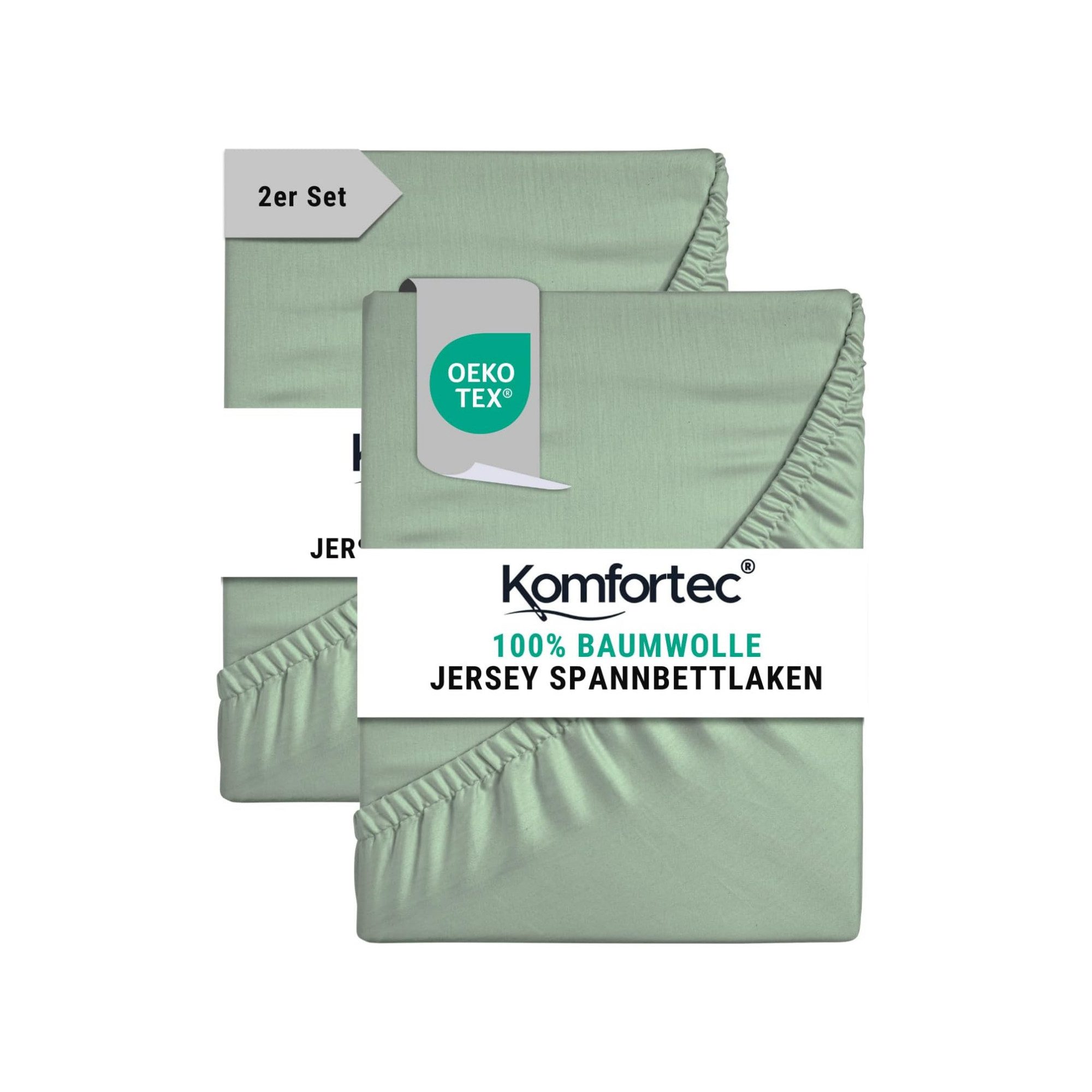 Komfortec Spannbettlaken Jersey Spannbettuch, 90x200, 140x200, günstig online kaufen