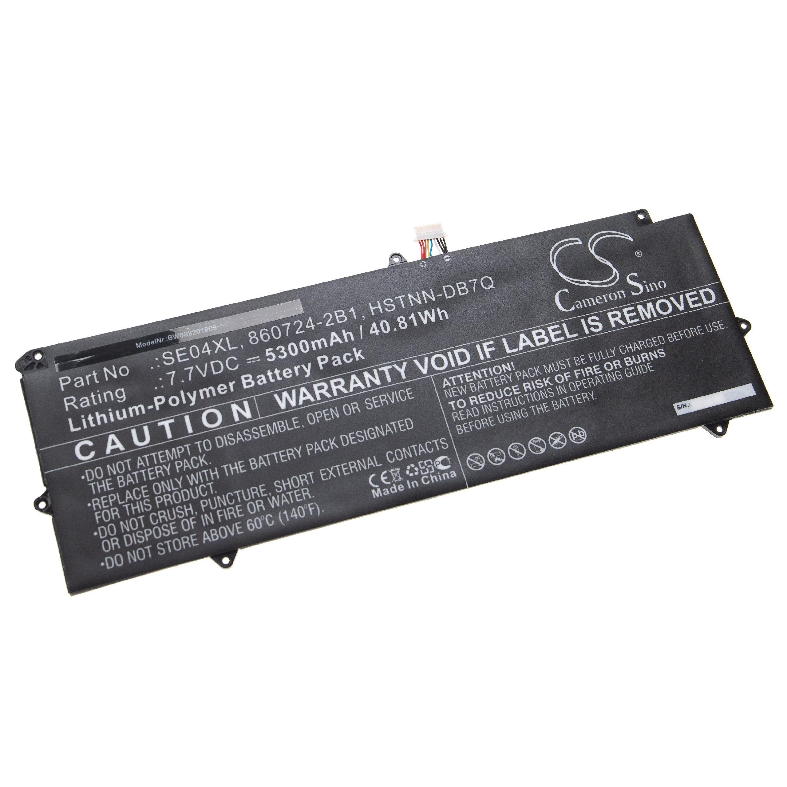 X2 Laptop-Akku 612 5300 Li-Polymer) HP (5300mAh, G2 7,7V, Netbook (X4C22AV), Notebook mAh Notebook (Y1F96AV) passend Pro G2 für 612 X2 / vhbw