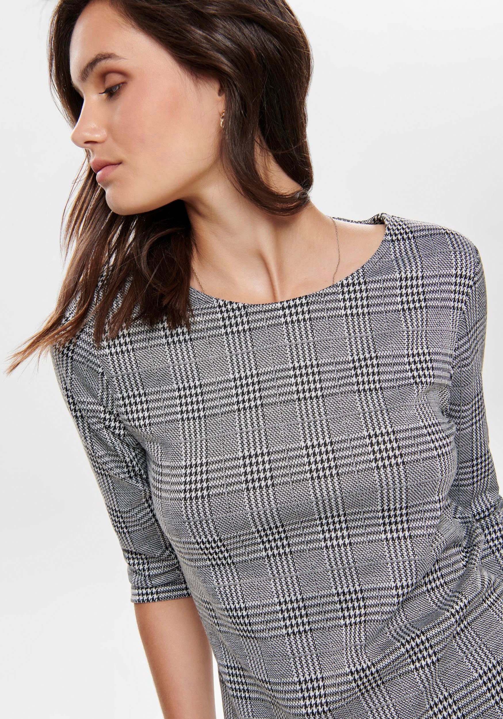 ONLY Black Checks CHECK DRESS 3/4 ONLBRILLIANT Jerseykleid