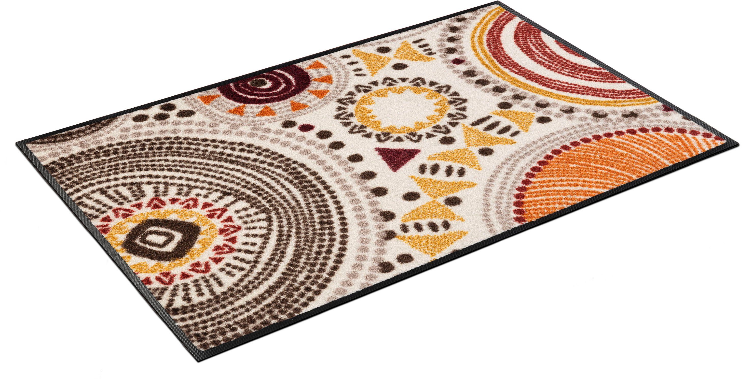 wash+dry by Kleen-Tex Fußmatte Boho Style, rechteckig, Höhe: 7 mm, Schmutzf günstig online kaufen