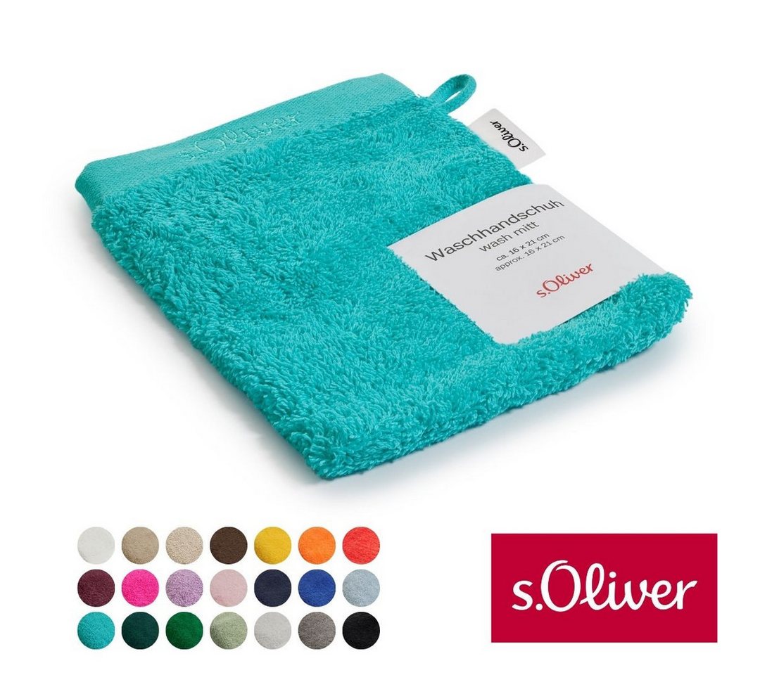 s.Oliver Waschhandschuh s.Oliver, Premium Qualität, 600 gr/m², auch als Sets erhältlich, Walkfrottier (1-St), große Farbauswahl, auch als Duschtuch, Handtuch, Gästetuch