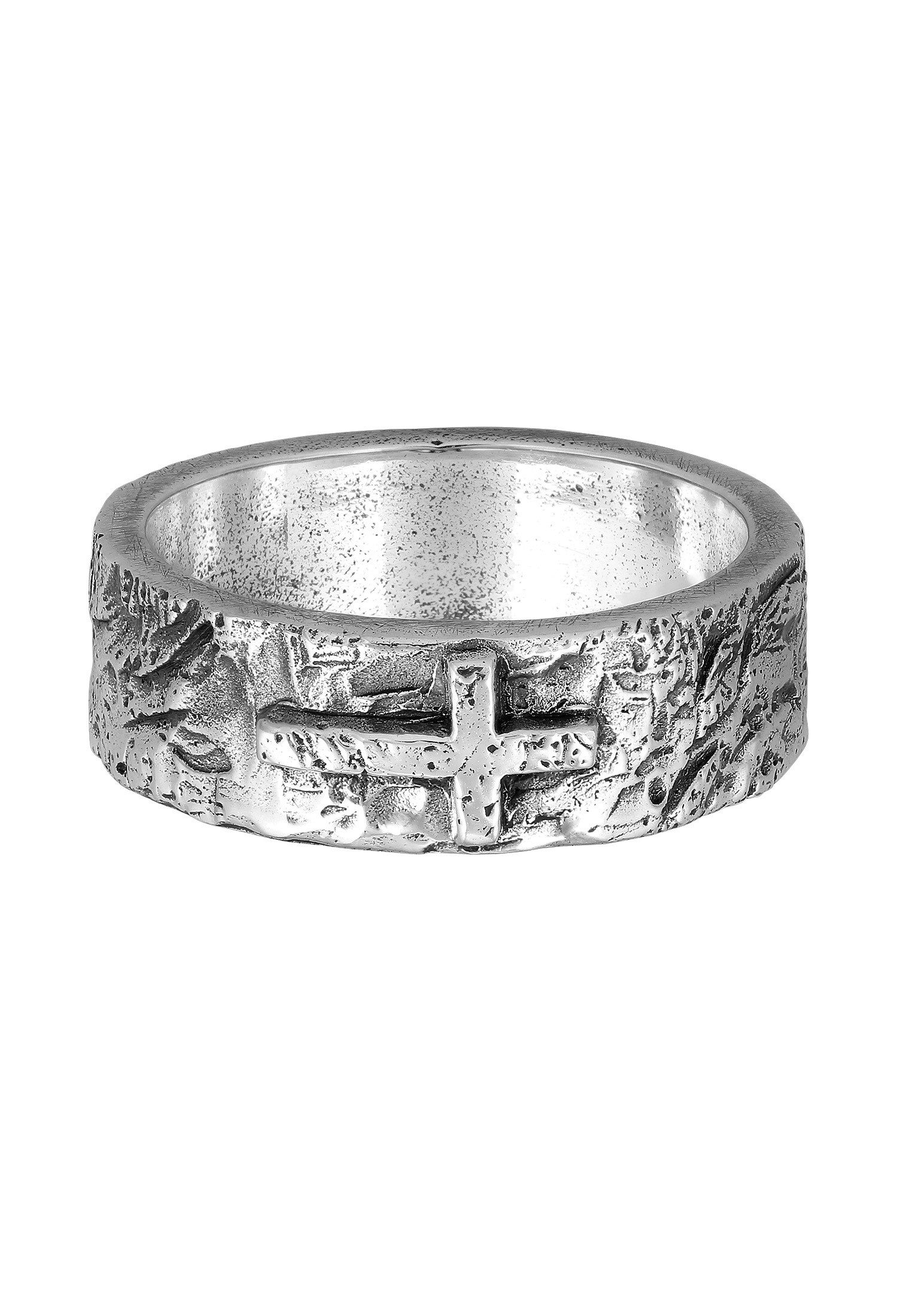 HAZE & GLORY Silberring Bandring Kreuz günstig online kaufen