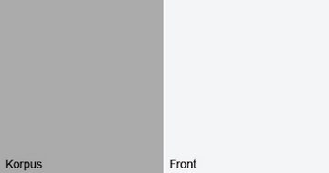 Feldmann-Wohnen Kleiderschrank GIT (1-St., mit 2 Schiebetüren, mit Kleiderstange & Einlegeboden) 120cm Korpus anthrazit / Front weiß Grifffarbe wählbar