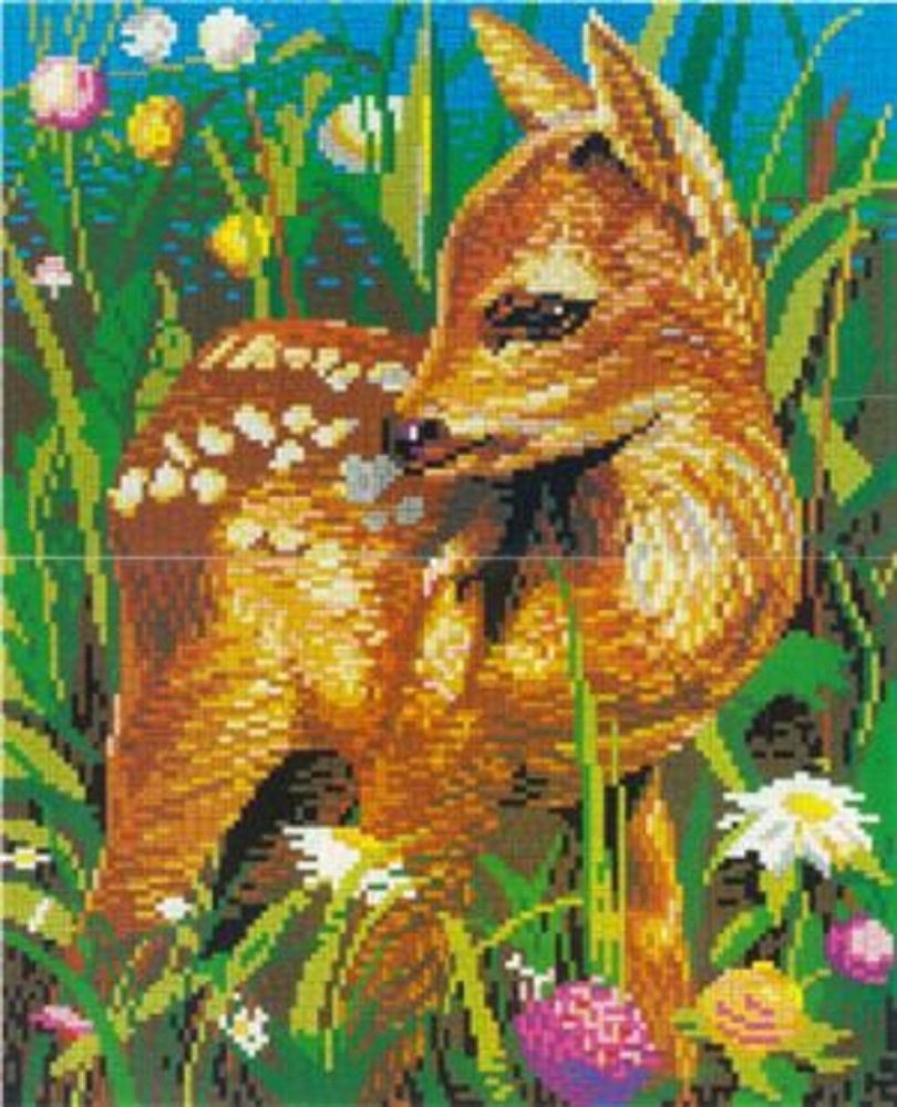 Stick it Steckpuzzle Rehkitz, 10000 Puzzleteile, Bildgröße 66 x 53 cm