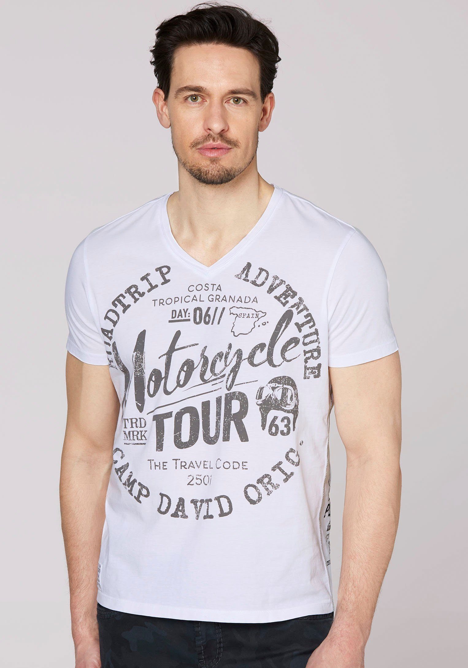 CAMP DAVID T-Shirt mit Schrift-Print, V-Shirt von Camp David online kaufen  | OTTO