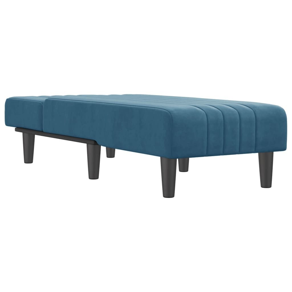 vidaXL Chaiselongue Chaiselongue Blau Samt, 1 günstig online kaufen