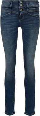 TOM TAILOR Slim-fit-Jeans Alexa Slim mit Knopfleiste und dekorativ gesteppter Passe