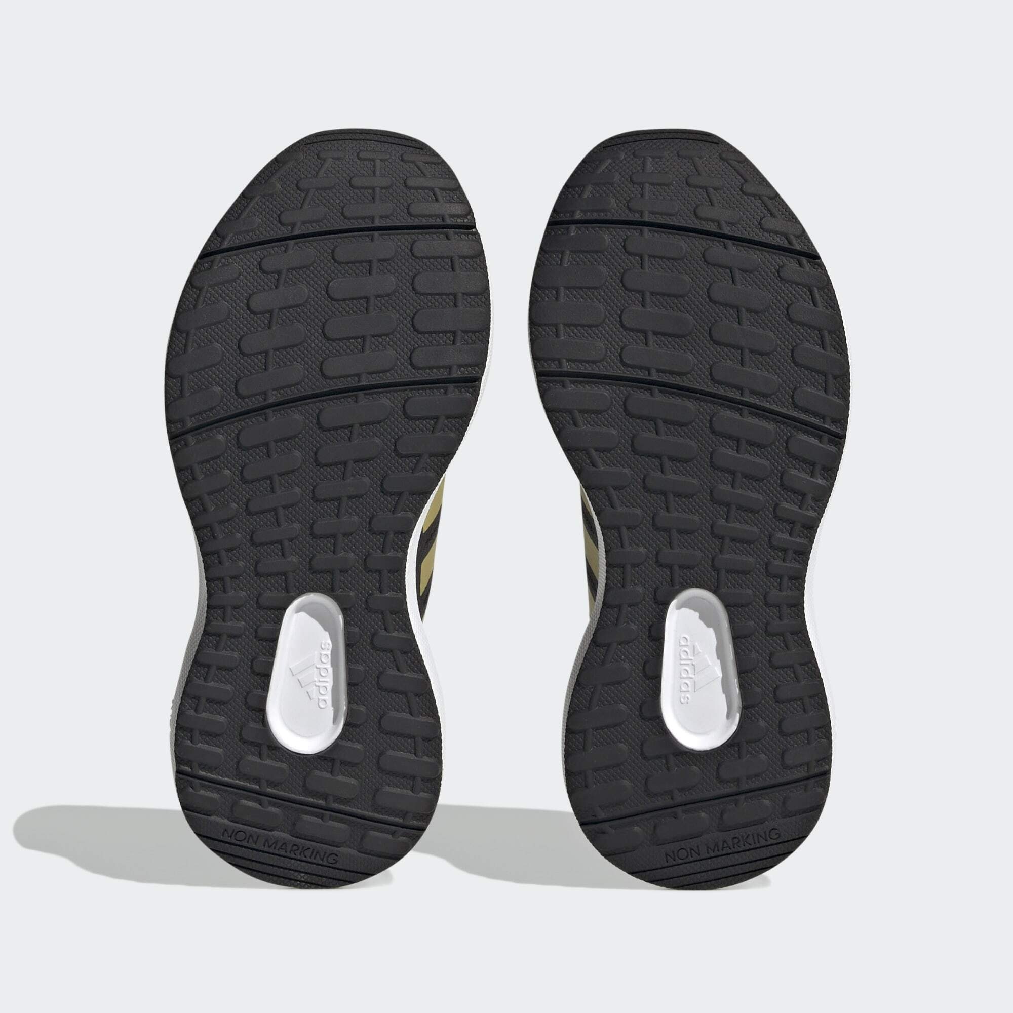 CLOUDFOAM Sportswear / FORTARUN SCHUH 2.0 Cloud LACE Metallic Sneaker Black Gold White / adidas Core