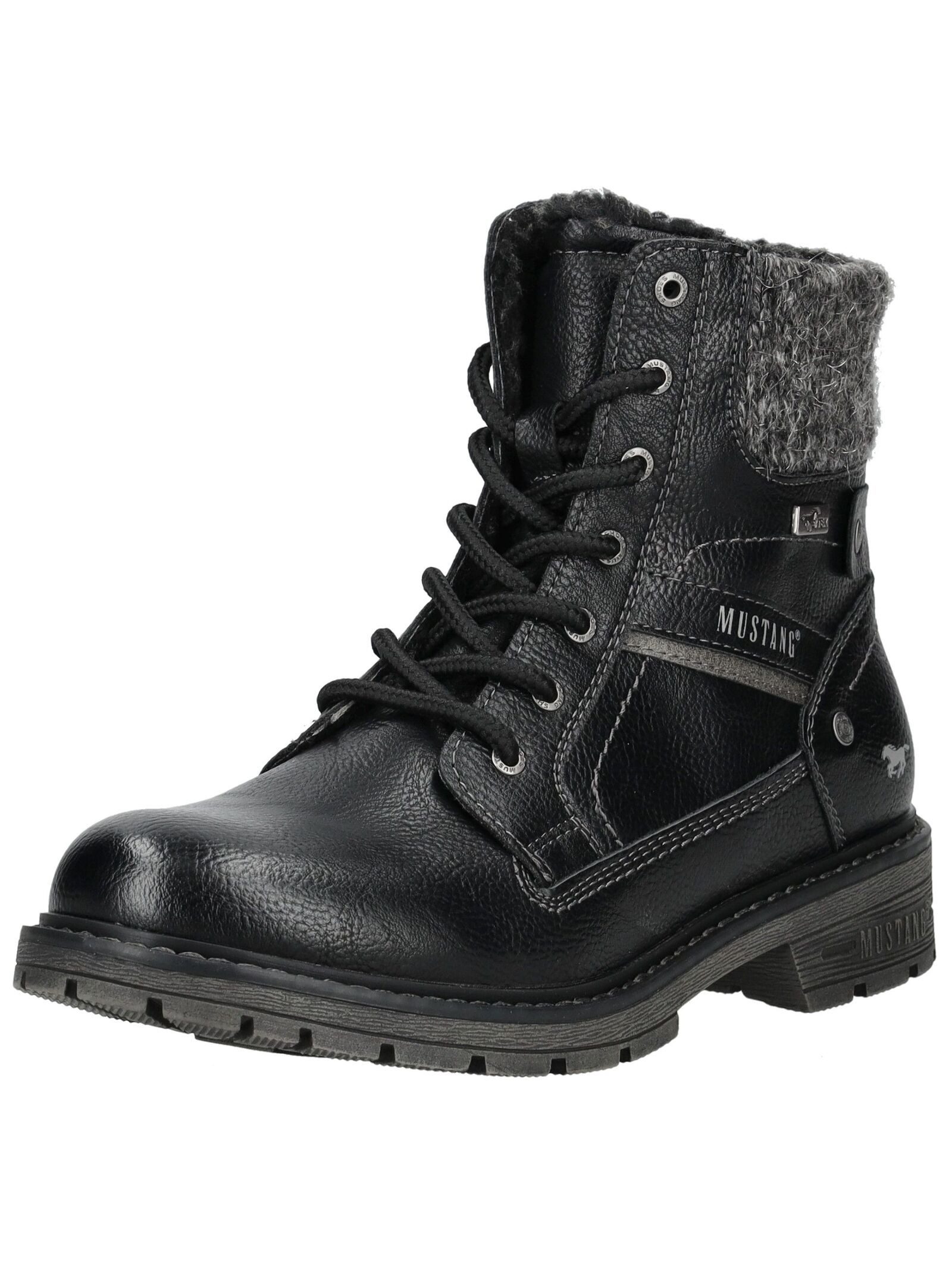 Mustang Shoes Mustang Shoes Stiefelette Lederimitat/Textil Schnürstiefelett günstig online kaufen
