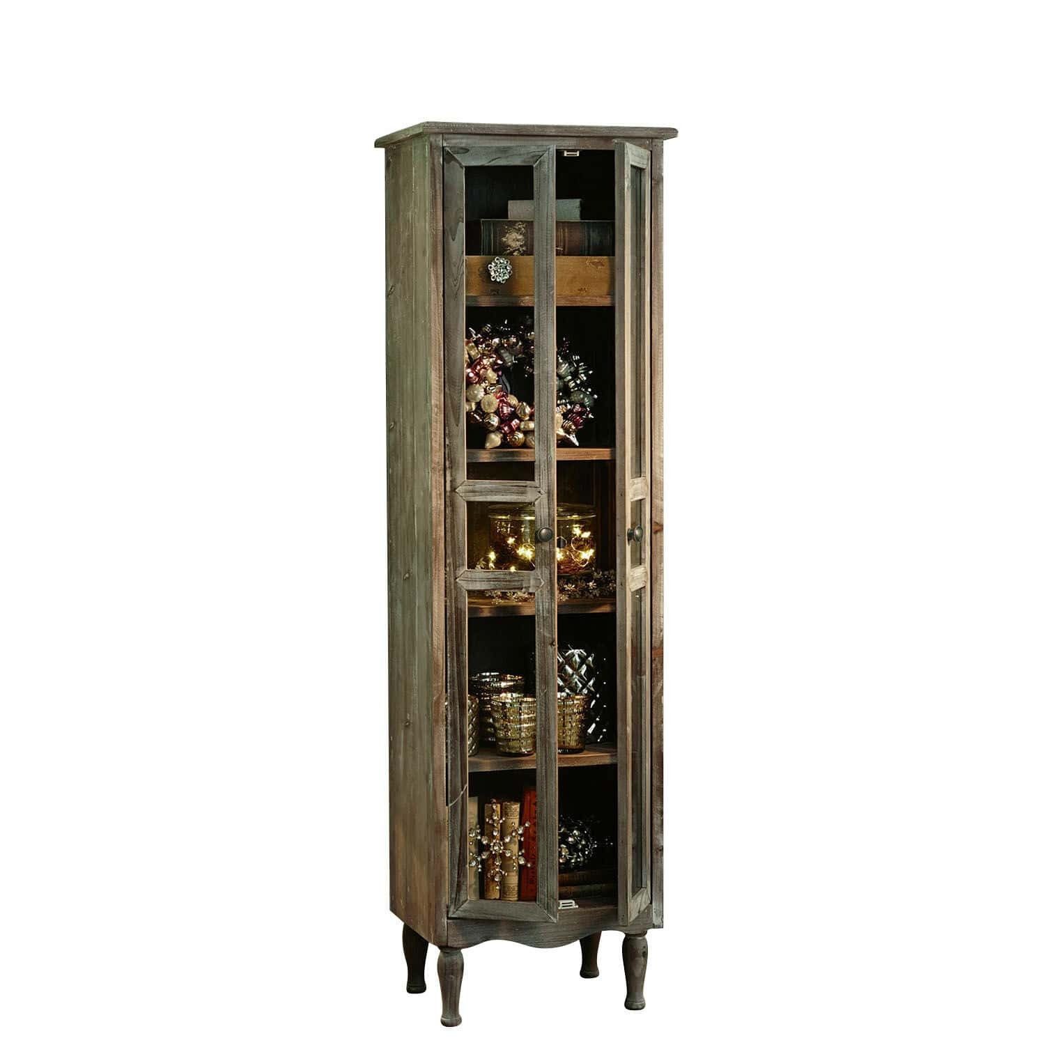Mirabeau Vitrine Schrank Covent Garden braun günstig online kaufen