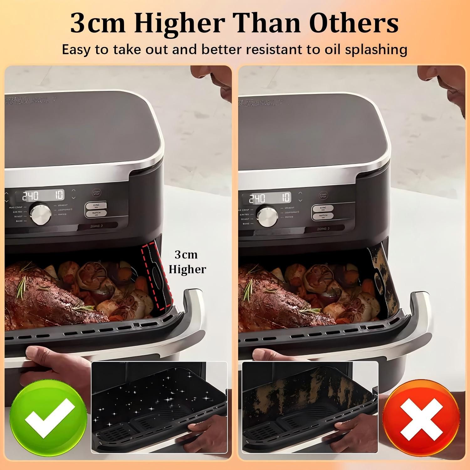 Refined Living Backform Airfryer Zubehör,Heißluftfritteuse Zubehör Set,Silikonformen,BPA-frei, (Airfryer Zubehör für AF500EU, Heißluftfritteuse Zubehör Set 15-t – Bild 3 von 5