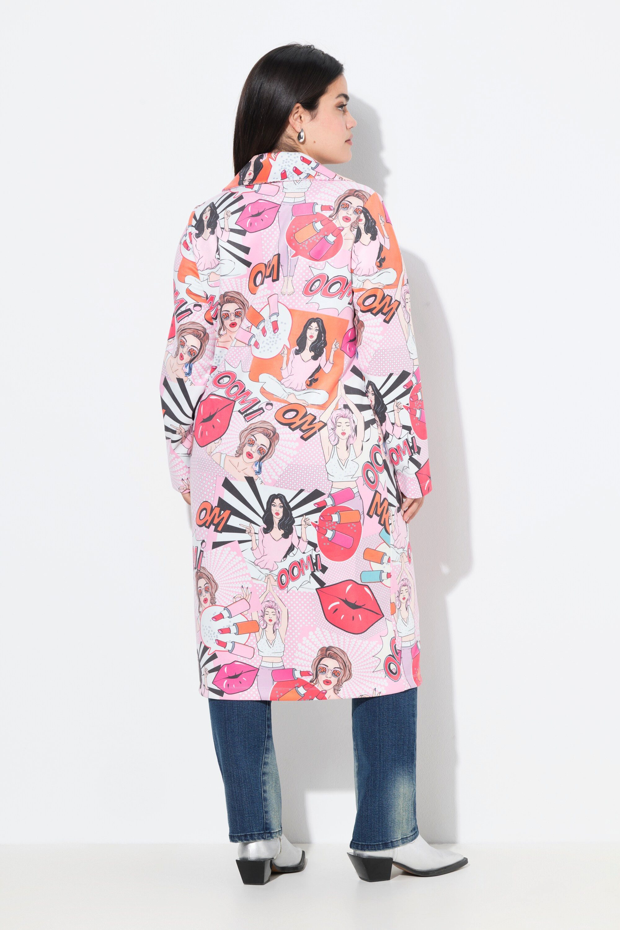 Angel of Style Blusenblazer Longblazer bequem Comic-Print