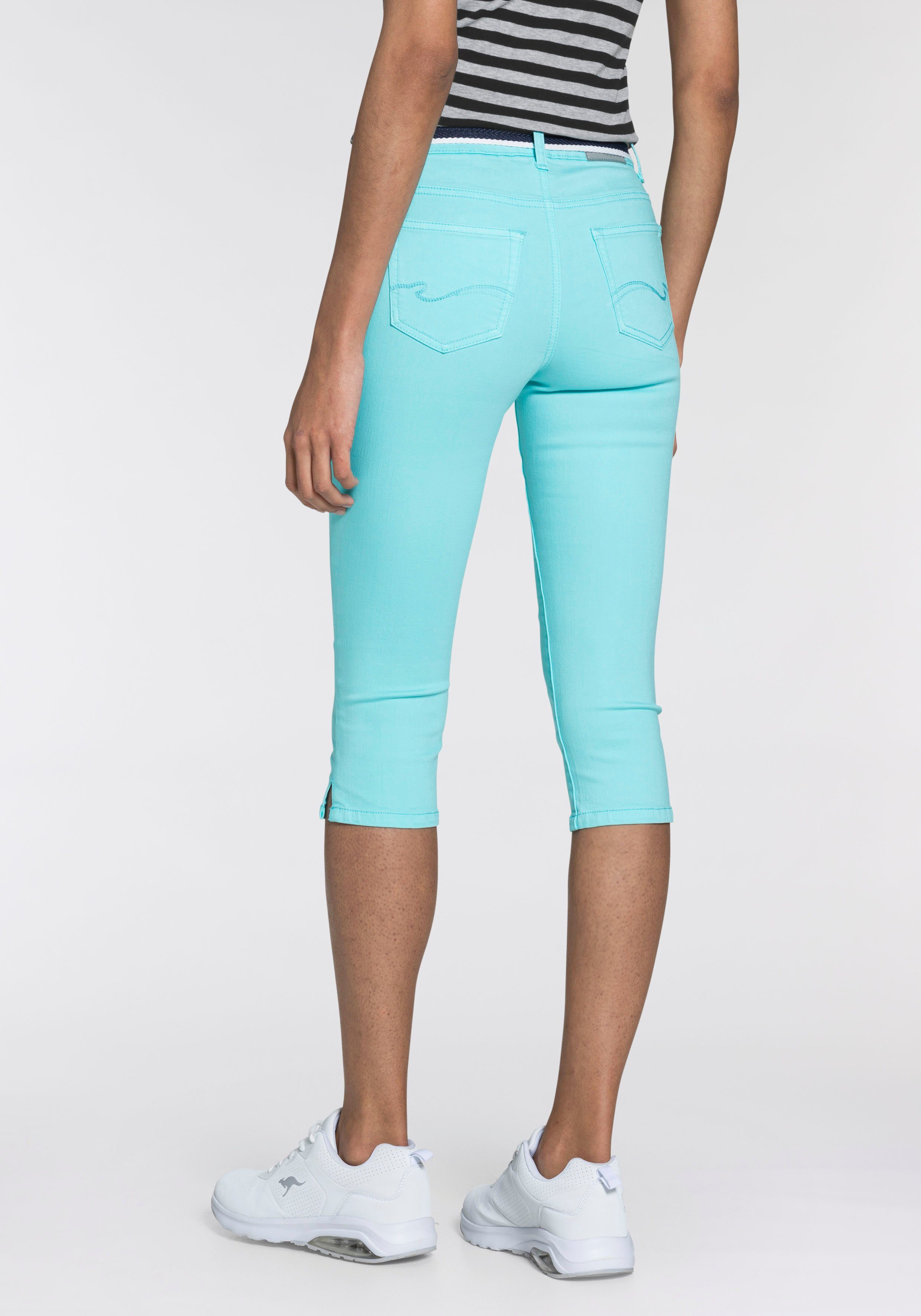 KangaROOS Caprijeans CAPRI-JEANS mit Gürtel (Set, mit abnehmbarem Gürtel) S günstig online kaufen