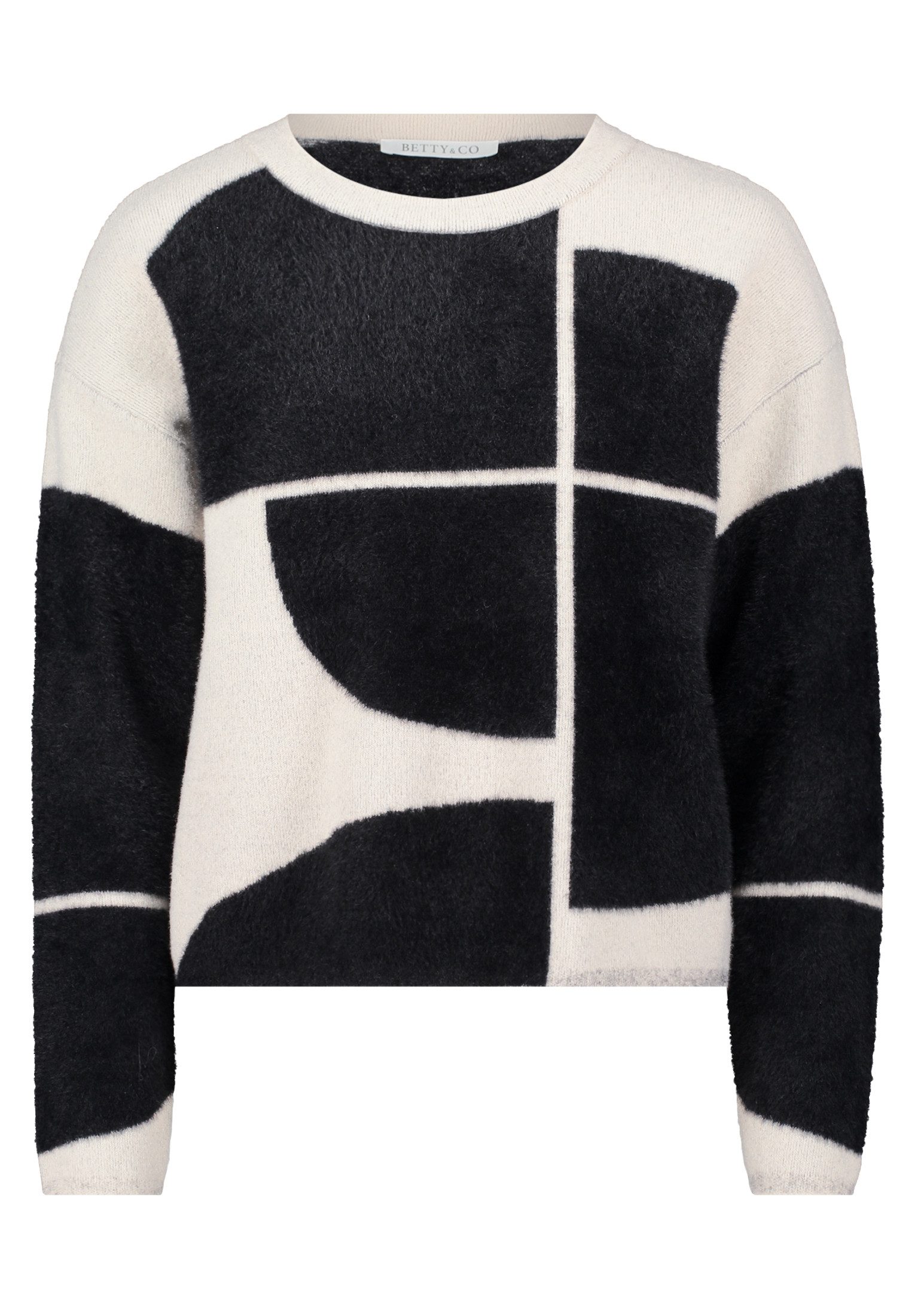 Betty&Co Strickpullover Damen Strickpullover mit Jacquard (1-tlg) günstig online kaufen