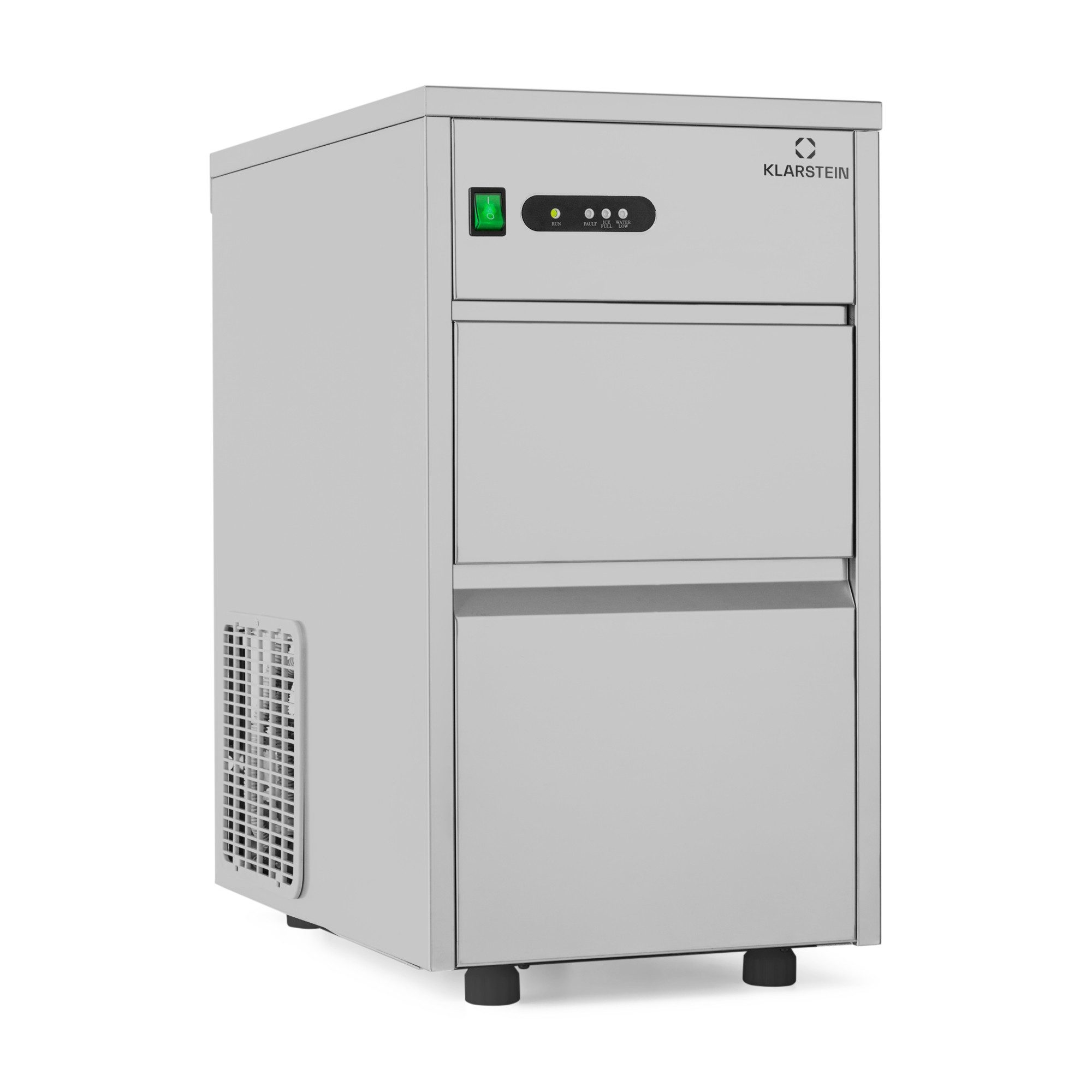 Klarstein Eiswürfelmaschine Powericer XL Eiswürfelmaschine Industrie 145 W 20 kg/24h 3,5 kg, Eiswürfelbereiter Ice Cube Maker industriell für Gastro & Bar – Bild 2 von 5