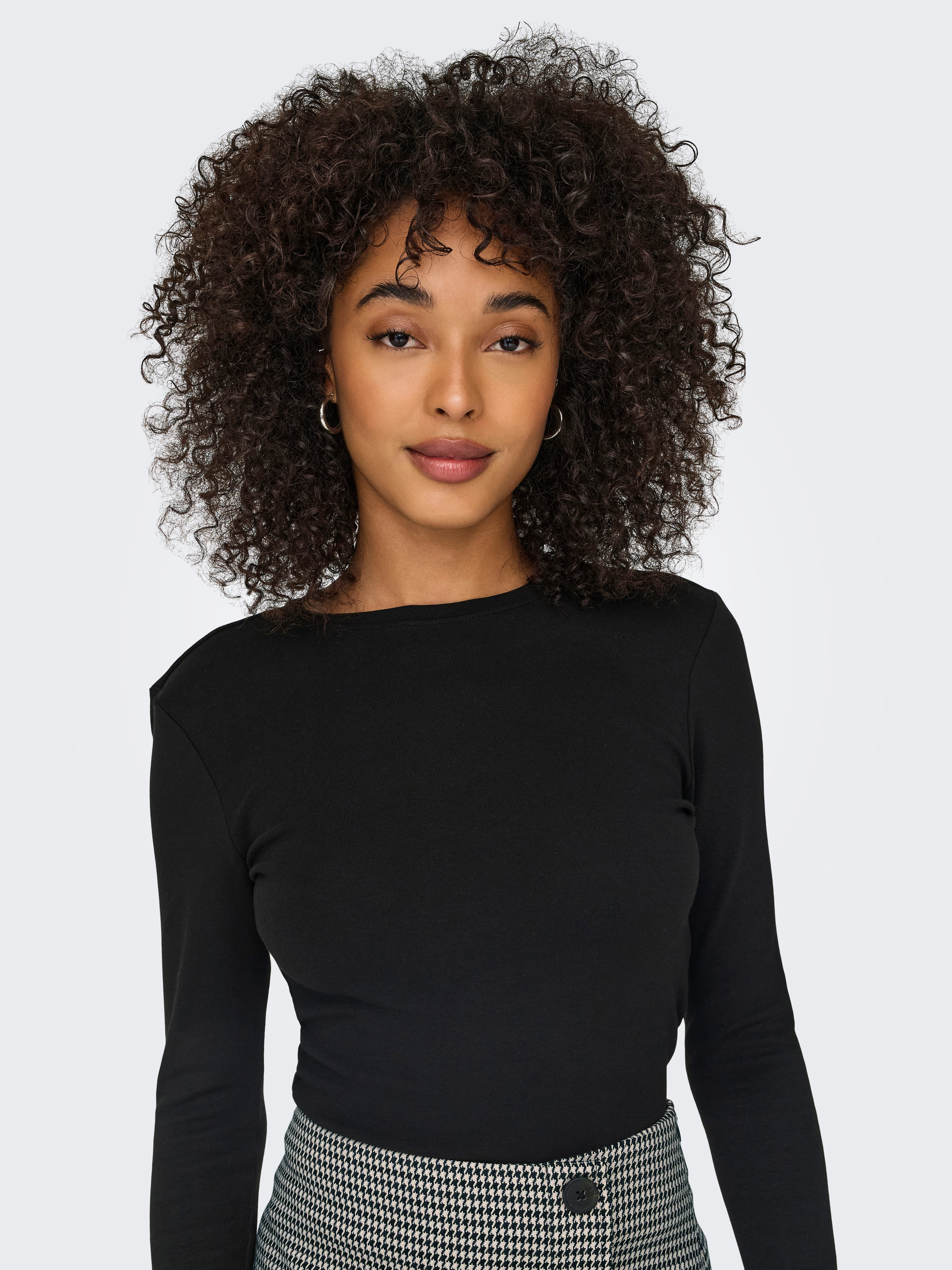 ONLY Langarmshirt ONLRILEY O-NECK L/S TOP günstig online kaufen