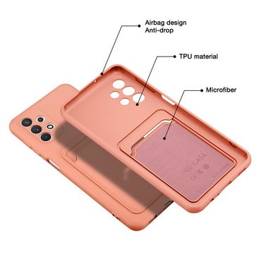 CoolGadget Handyhülle Rosa als 2in1 Schutz Cover Set für das Samsung Galaxy A13 4G 6,6 Zoll, 2x Glas Display Schutz Folie + 1x TPU Case Hülle für Galaxy A13 4G