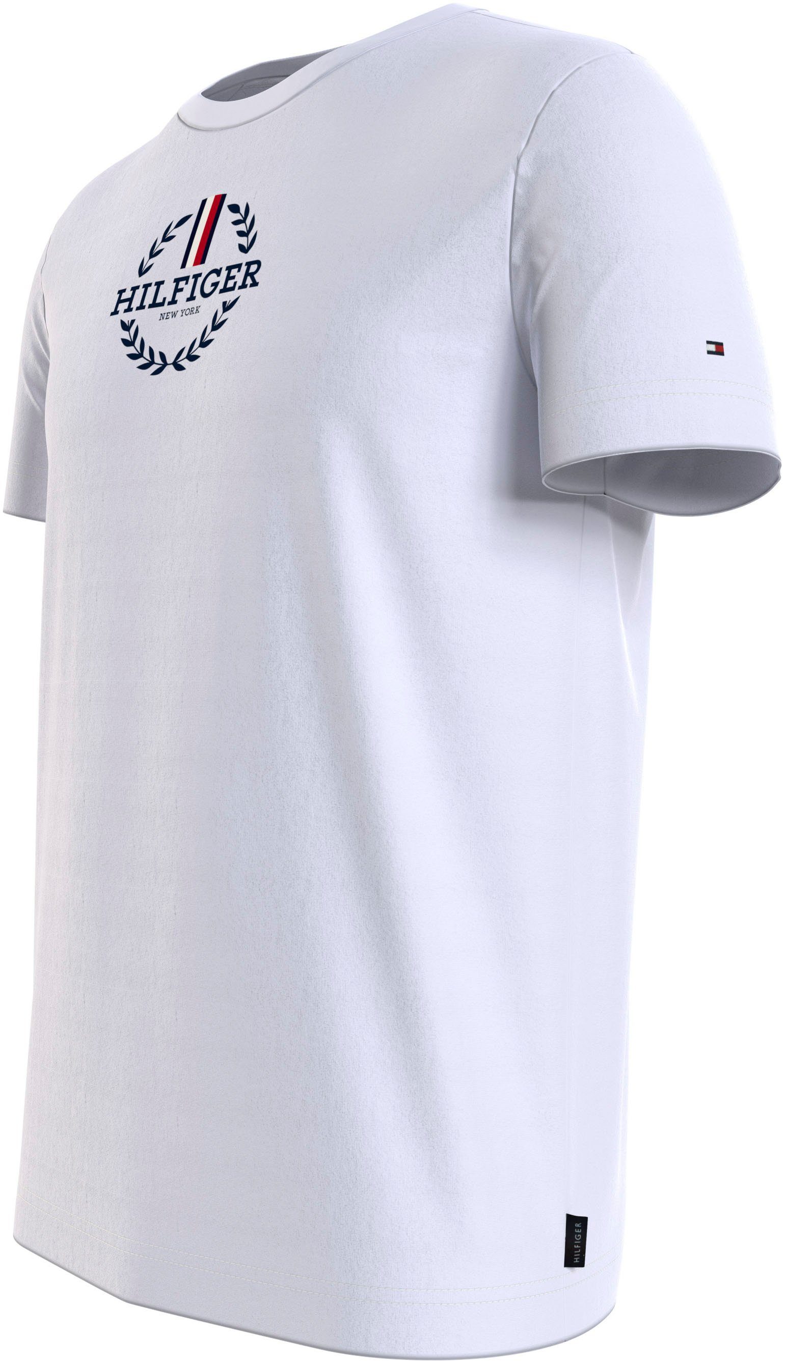 Tommy Hilfiger T-Shirt GLOBAL STRIPE WREATH TEE mit Archive-Wappen-Logo – Bild 5 von 5