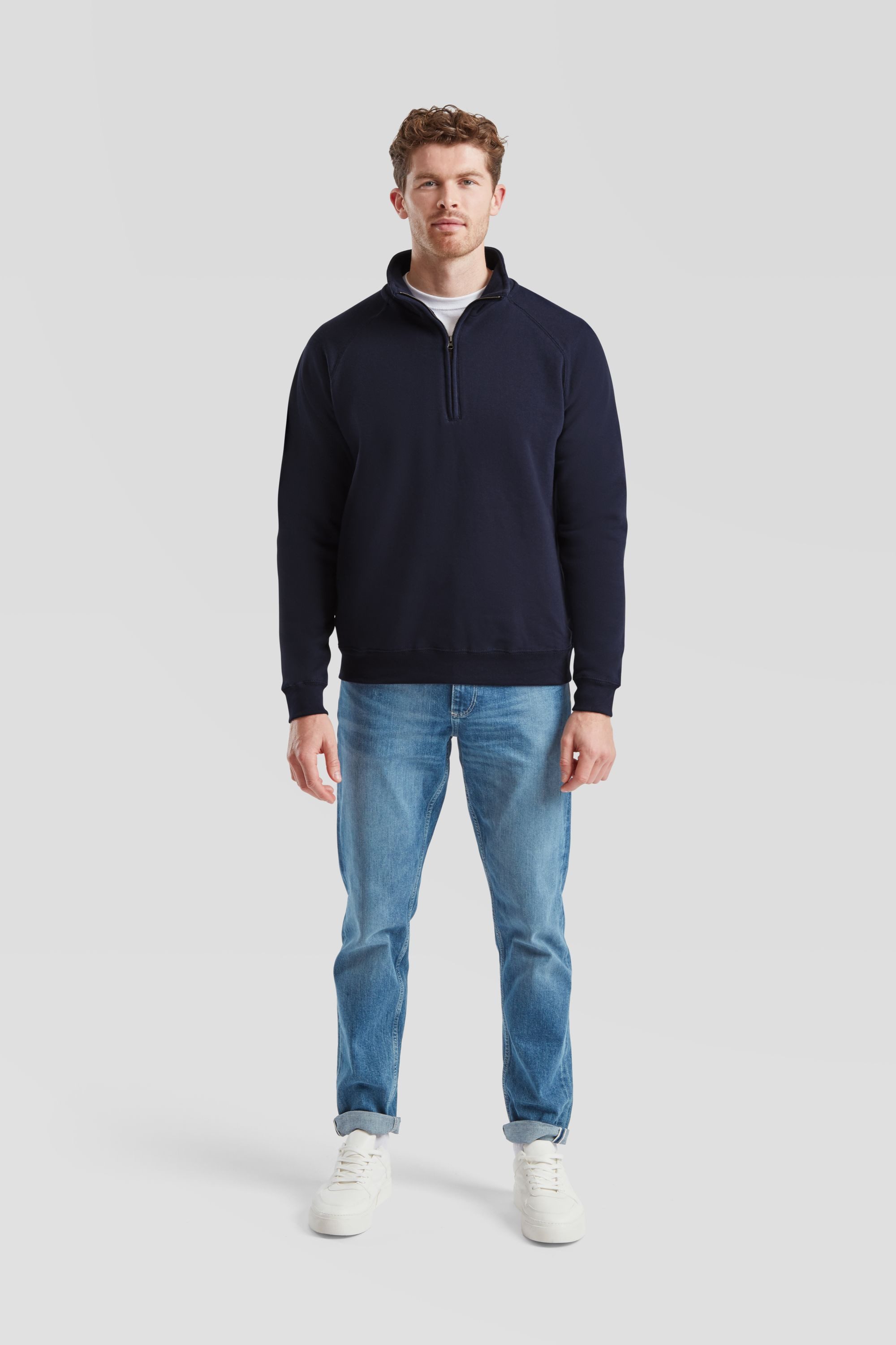 Fruit of the Loom Sweatshirt Fruit of the Loom Classic Zip Neck Sweat günstig online kaufen
