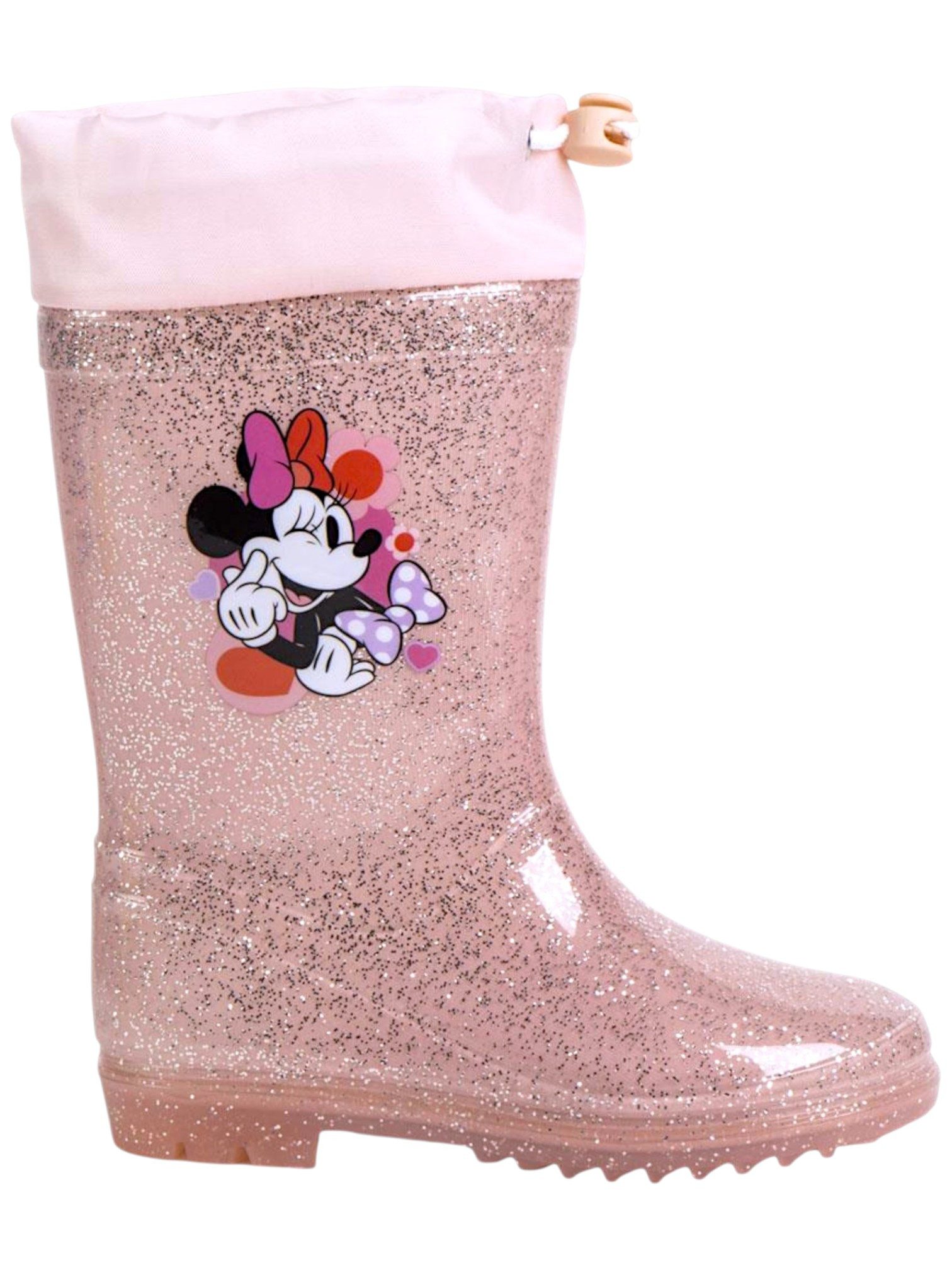 Cerdá Disney Minnie Maus mit Glitzer Gummistiefel Mädchen Regenstiefel Gr. 25 - 32