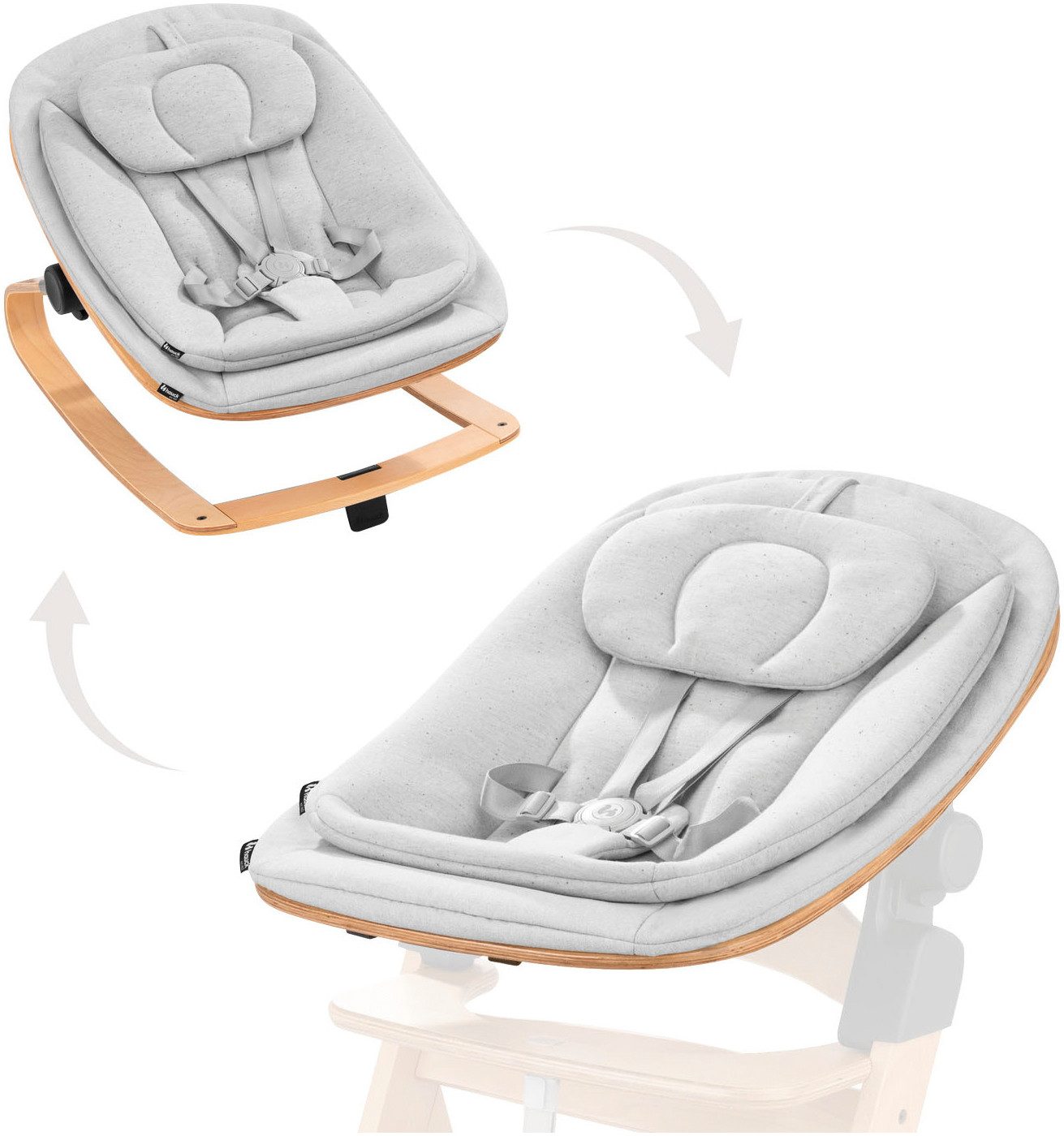 Hauck Hochstuhlaufsatz Eco Bouncer, inkl. Wippengestell und Alpha-Adapter, günstig online kaufen