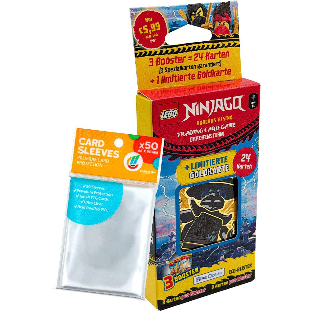 Blue Ocean Sammelkarte Ninjago Serie 11 - 1 Spezial Blister (zufällige Auswahl) + Hüllen