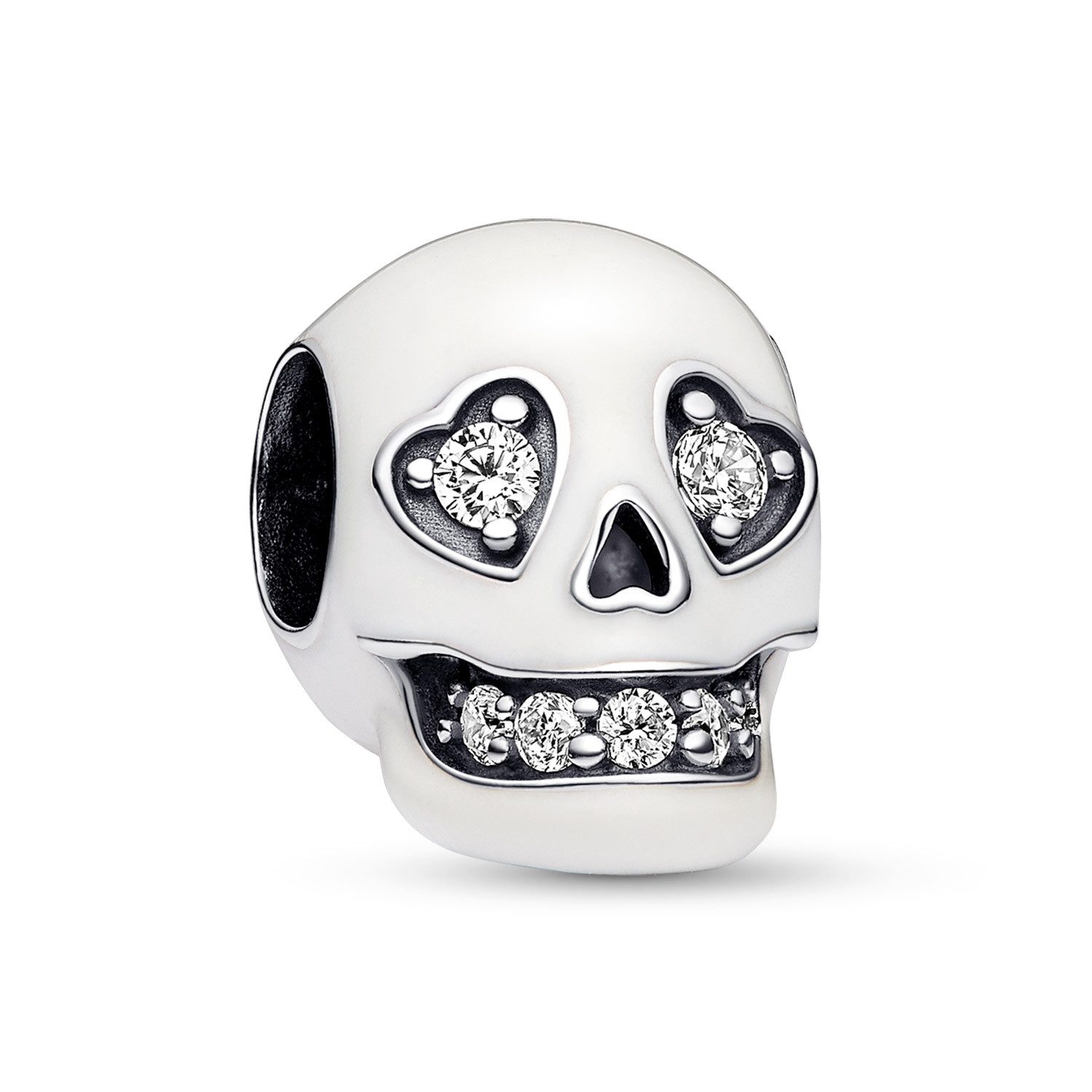Pandora Bead Bead-Charm Silber Leuchtender Totenkopf