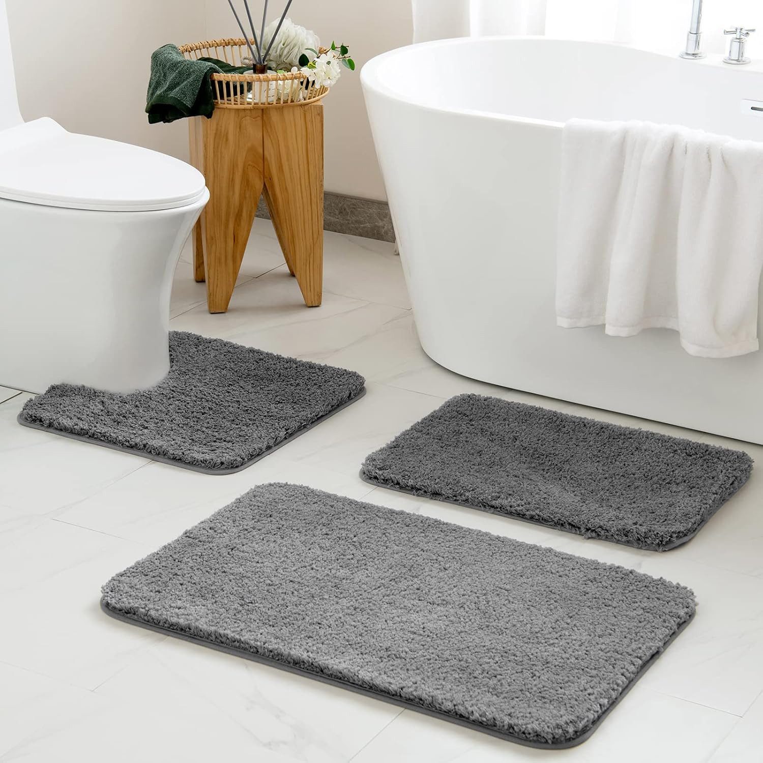 Badematte badteppich rutschfest Eleganter Badezimmerteppich
