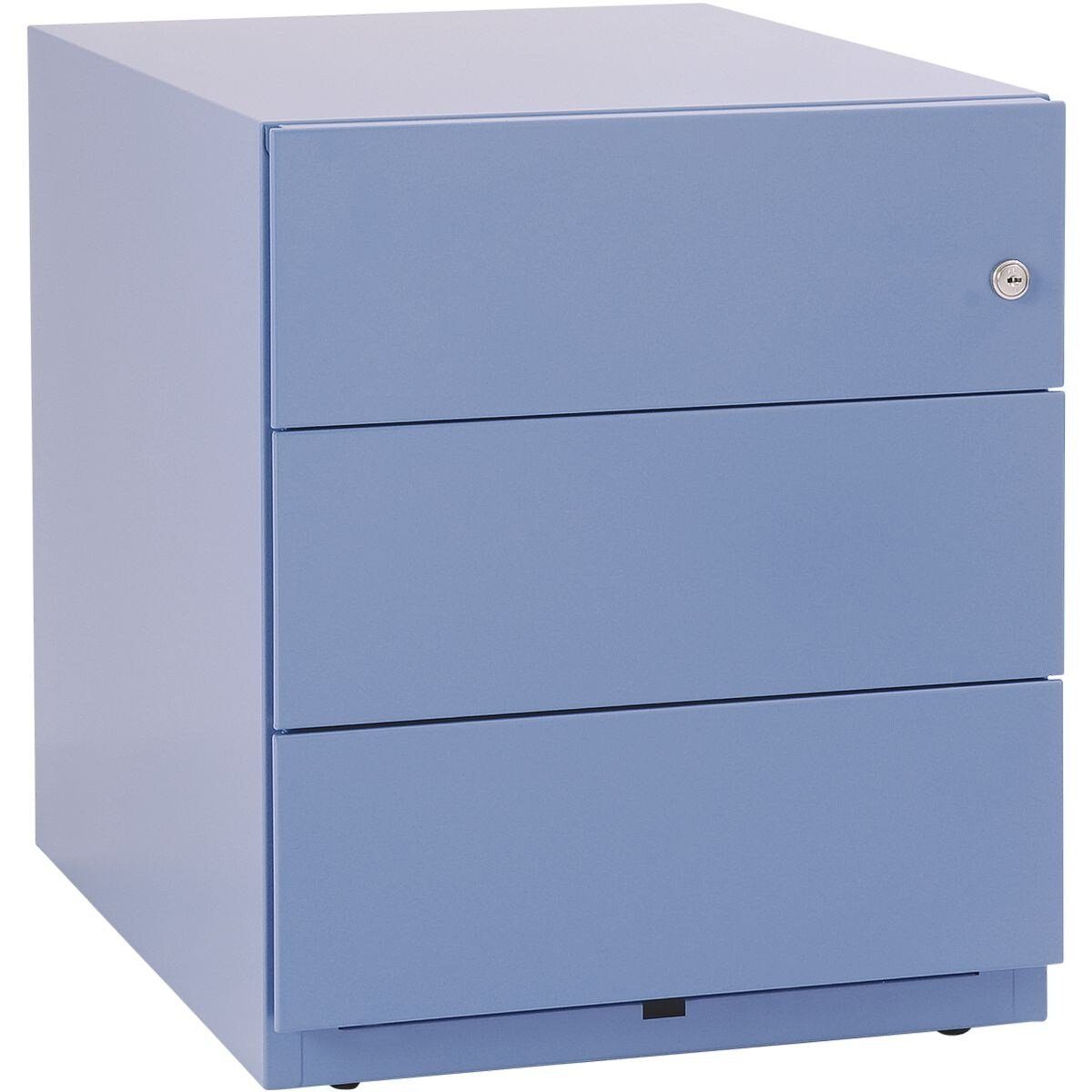 Bisley Container Note aus Stahl, mit 3 Universalschubladen blau