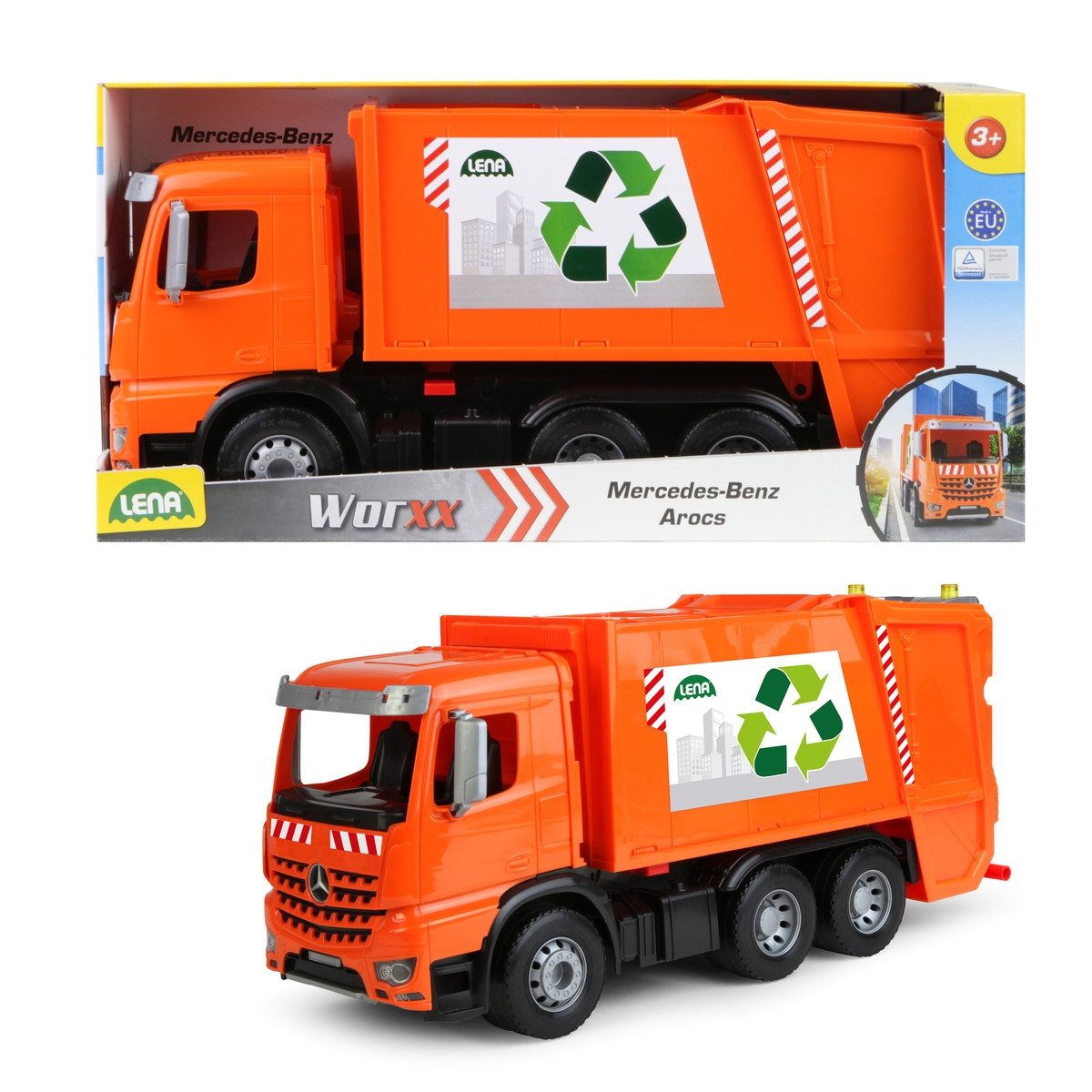 Lena® Spielzeug-LKW LENA WORXX Mercedes-Benz Arocs Müllwagen 52cm