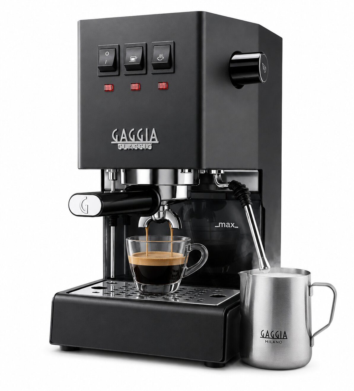 Gaggia Espressomaschine RI9481/16, Siebträger, 15 Bar, Profi-Dampflanze, Messing-Brühgruppe, Edelstahl-Siebträger