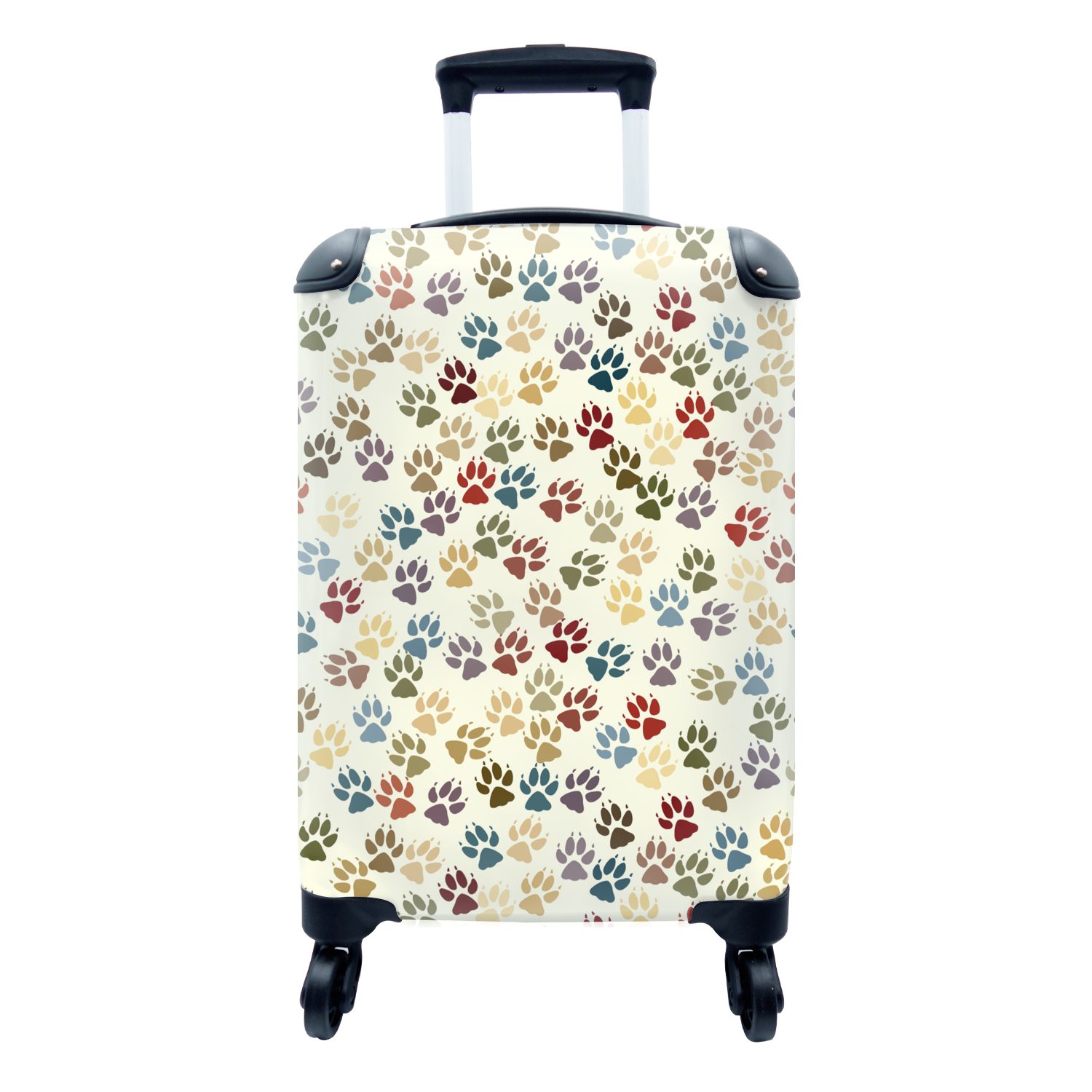 verkaufe gut MuchoWow Handgepäckkoffer Muster - Hund Trolley, mit für Mädchen Reisekoffer Reisetasche - 4 Rollen, Jungen - Kind, rollen, Ferien, - Pfoten - Kinder Handgepäck 
