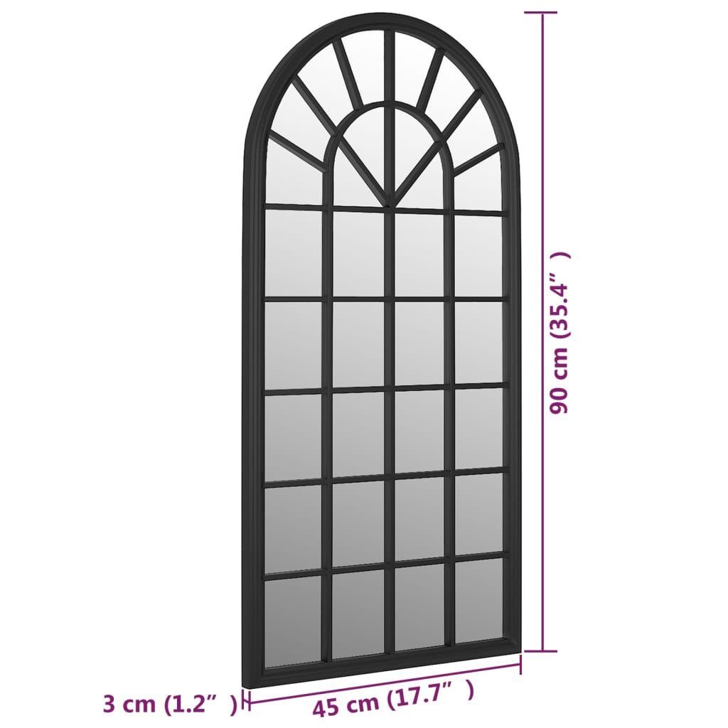 den Eisen cm Innenbereich Schwarz Spiegel furnicato Wandspiegel für 90x45