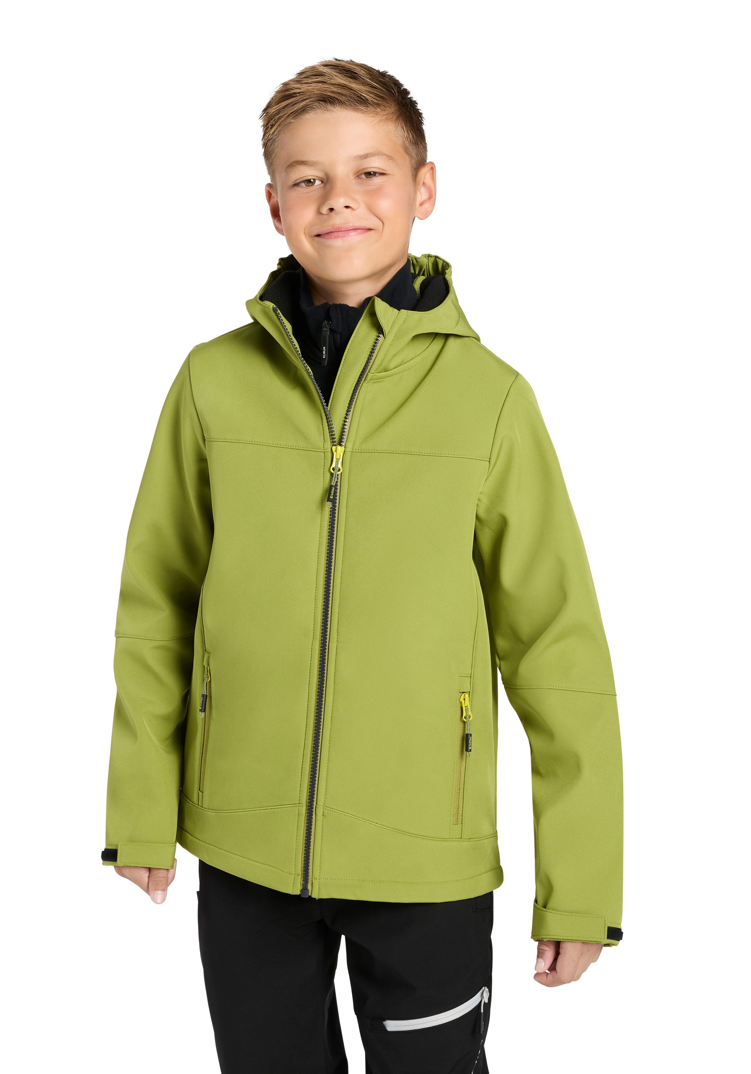 Killtec Softshelljacke BYS SFTSHLL JCKT OT für Kinder, mit Kapuze, hoch geschlossener Ausschnitt, wasserabweisend