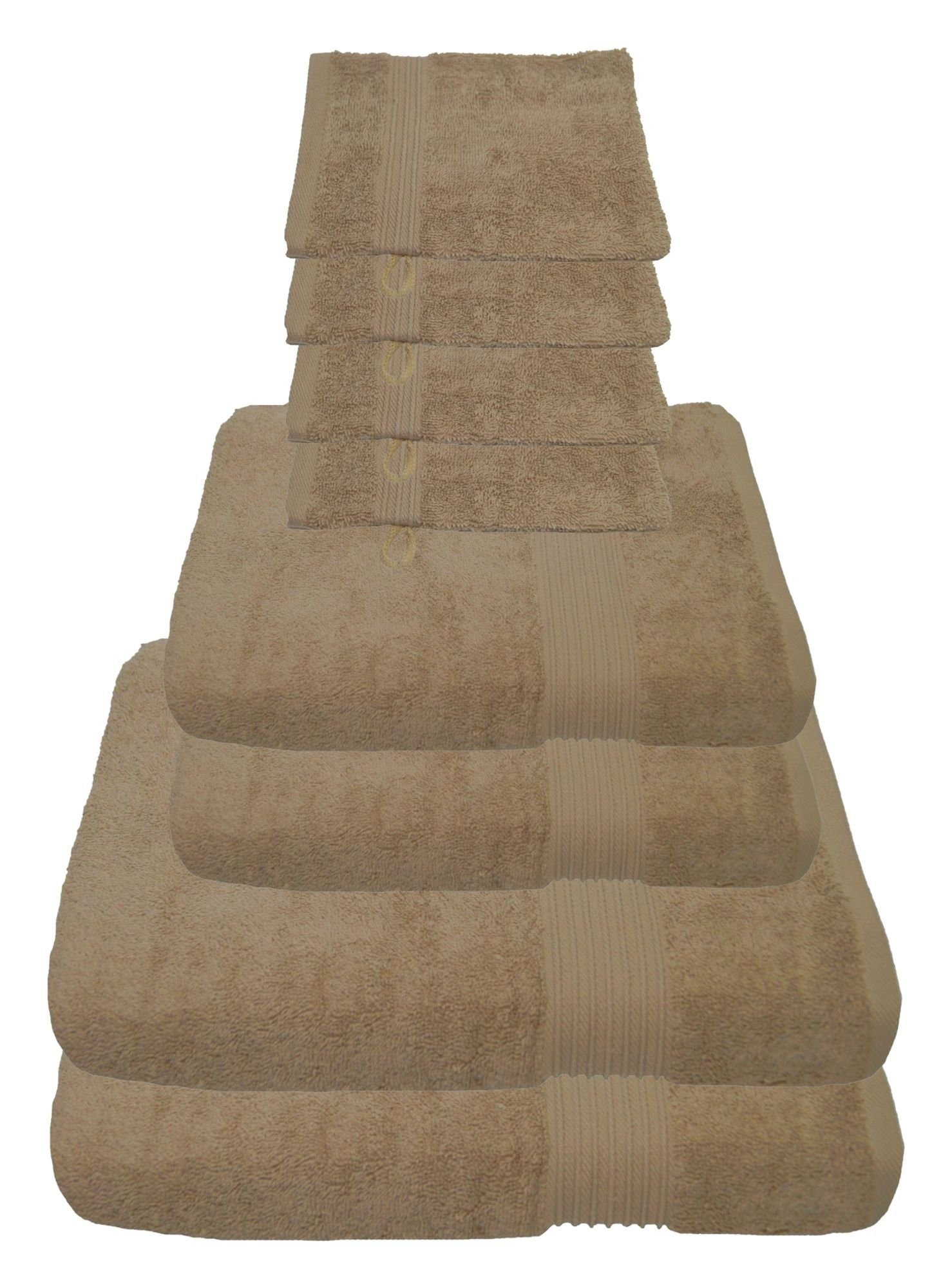 Julie Julsen Handtücher 8-Handtücher-Pastell Beige, Baumwolle günstig online kaufen