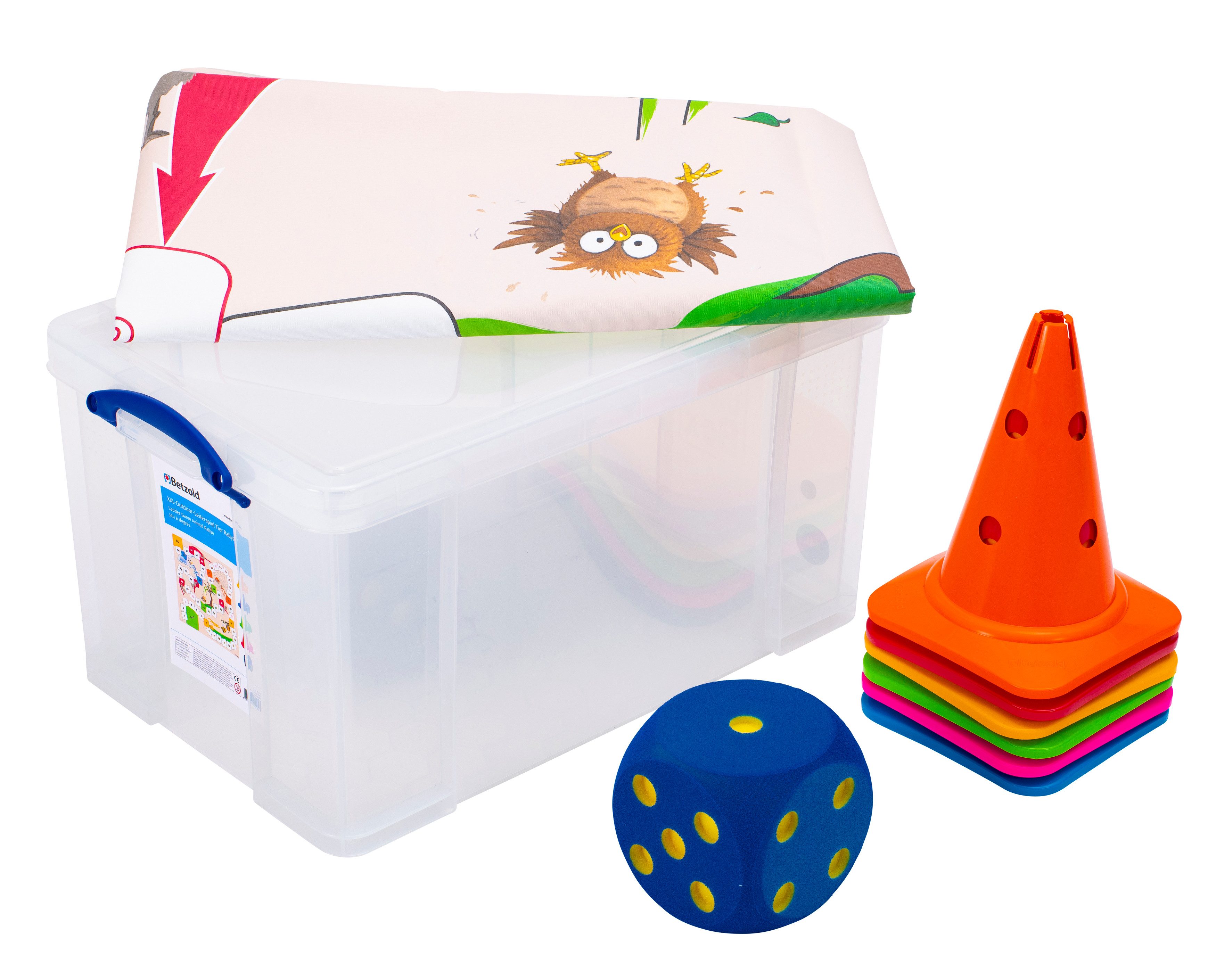 Betzold Spiel XXL-Outdoor-Leiterspiel Tier Rallye, Gesellschaftsspiel