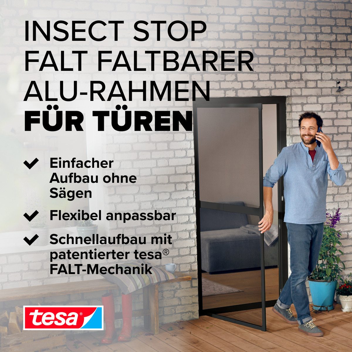 tesa Insektenschutz-Tür Insect Stop Falt Fliegengitter günstig online kaufen